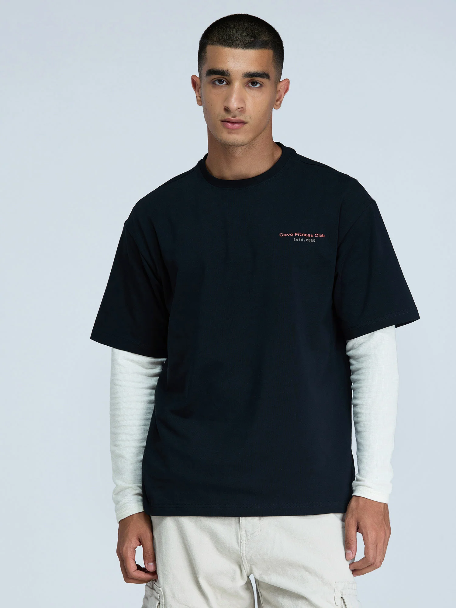 Black Graphic Oversized Tee - Men - Image 6