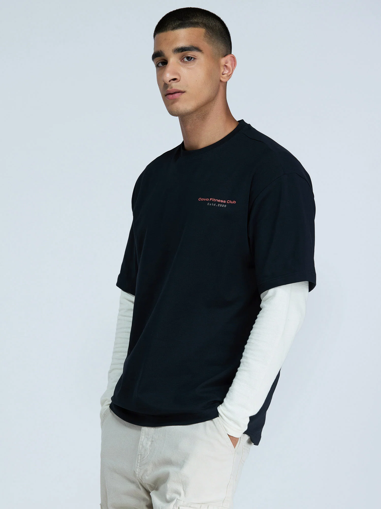 Black Graphic Oversized Tee - Men - Image 7