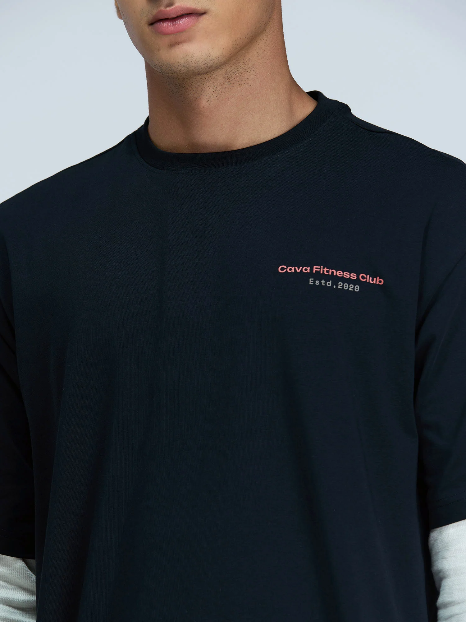 Black Graphic Oversized Tee - Men - Image 8