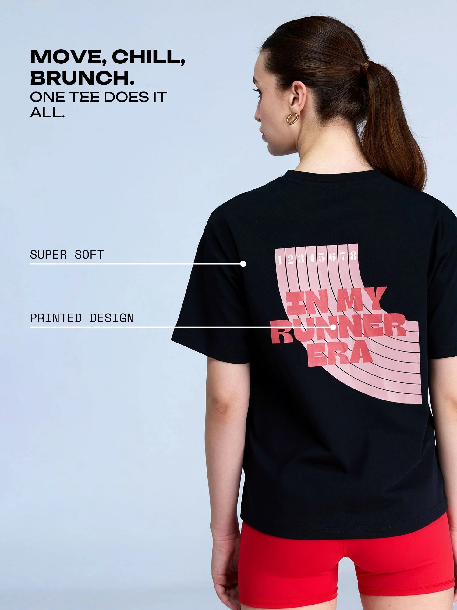 Black Graphic Oversized Tee - Women - Image 3