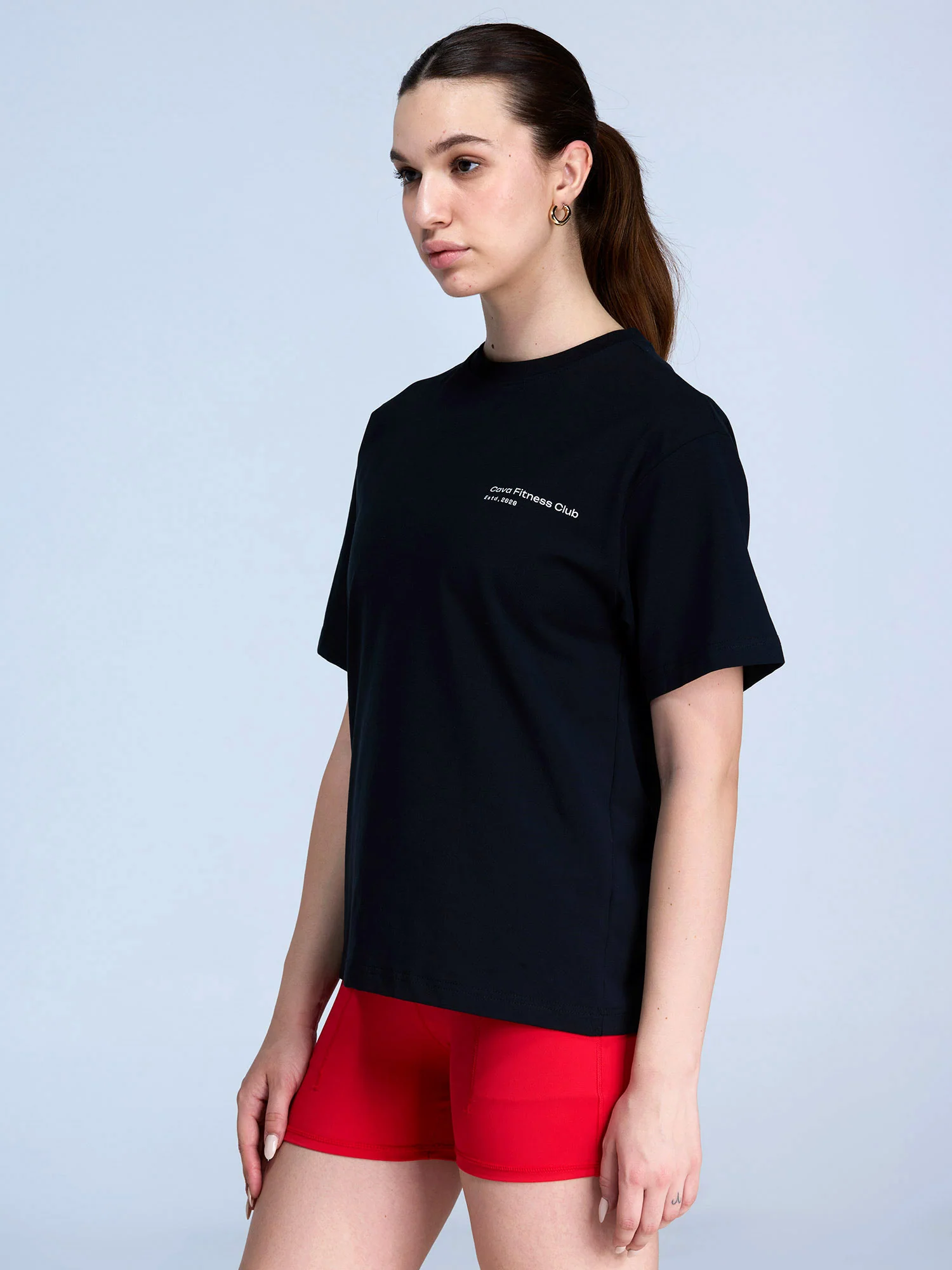 Black Graphic Oversized Tee - Women - Image 6