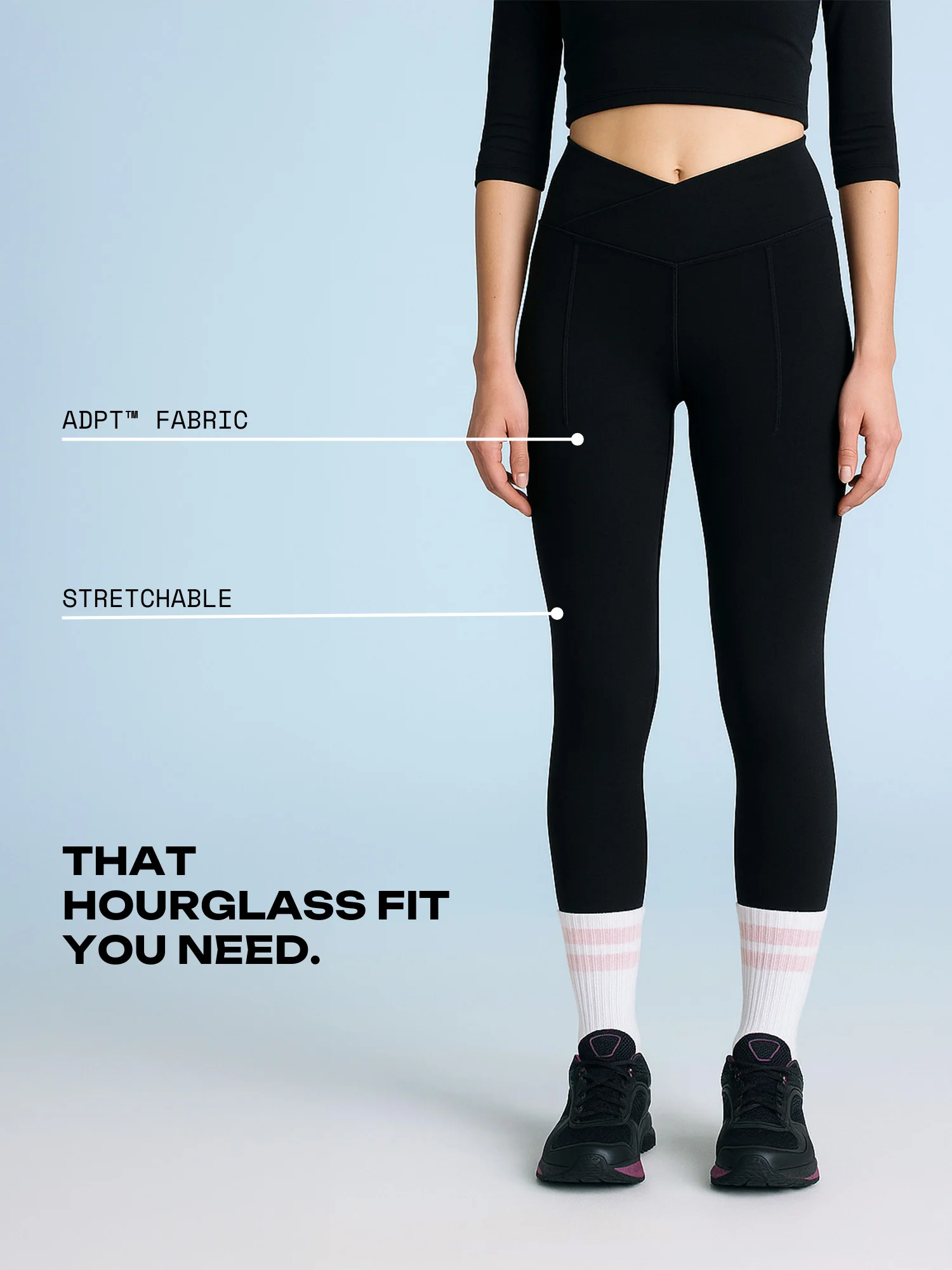 Black Hourglass Snug Leggings - Image 3
