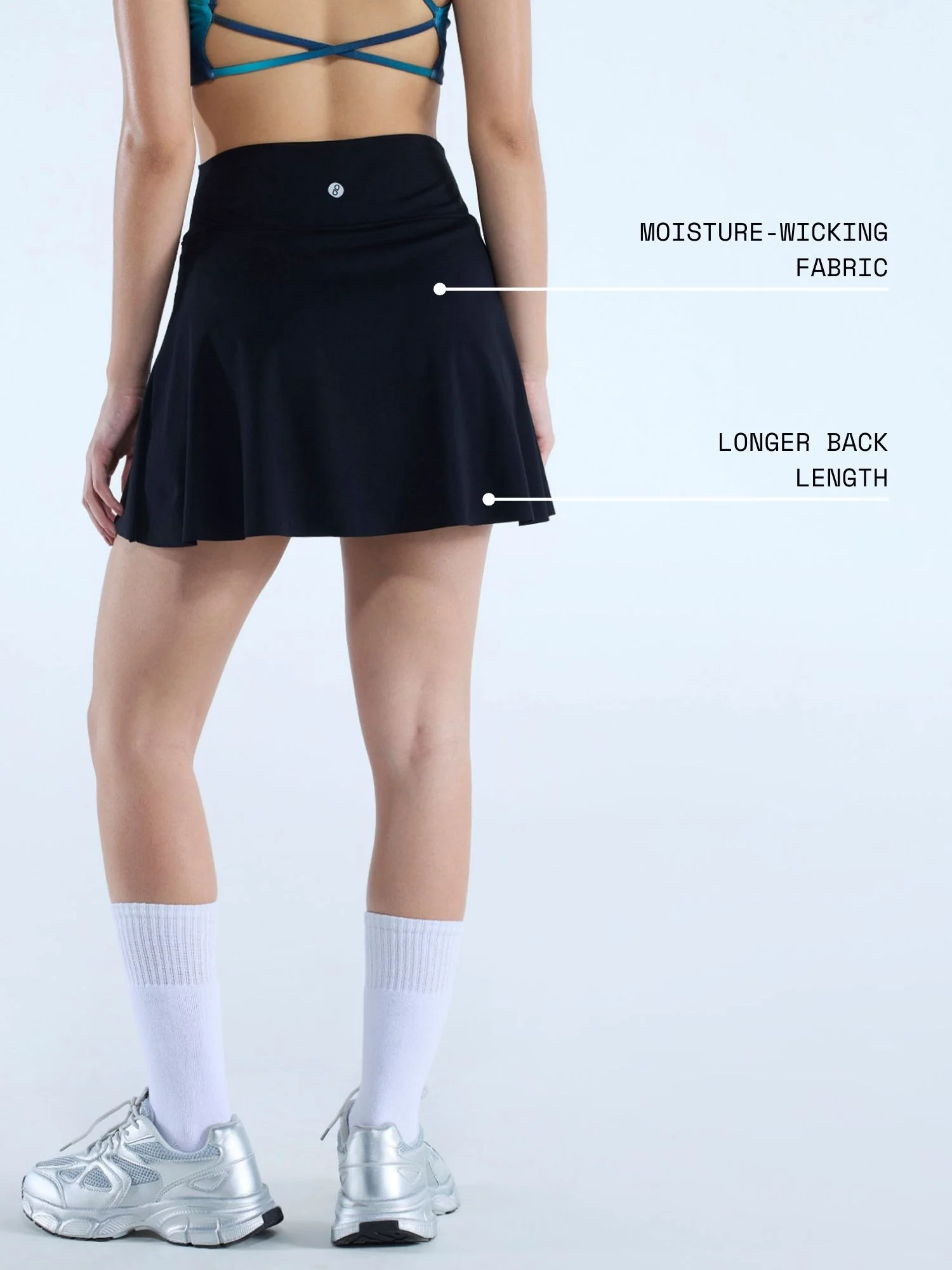 Black Hourglass Swirl Skorts - Image 4