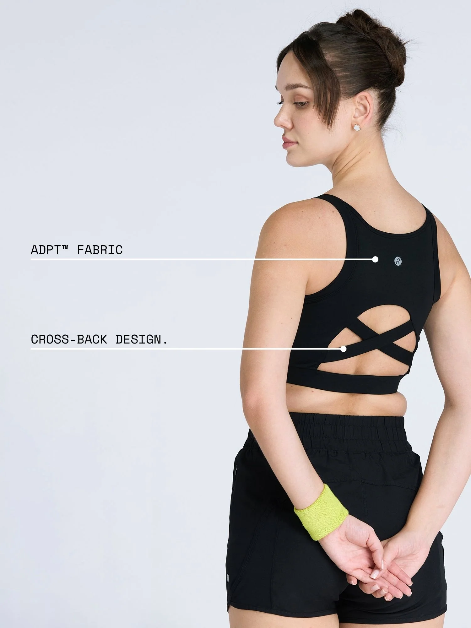 Black Hyper Mesh Sports Bra - Image 4
