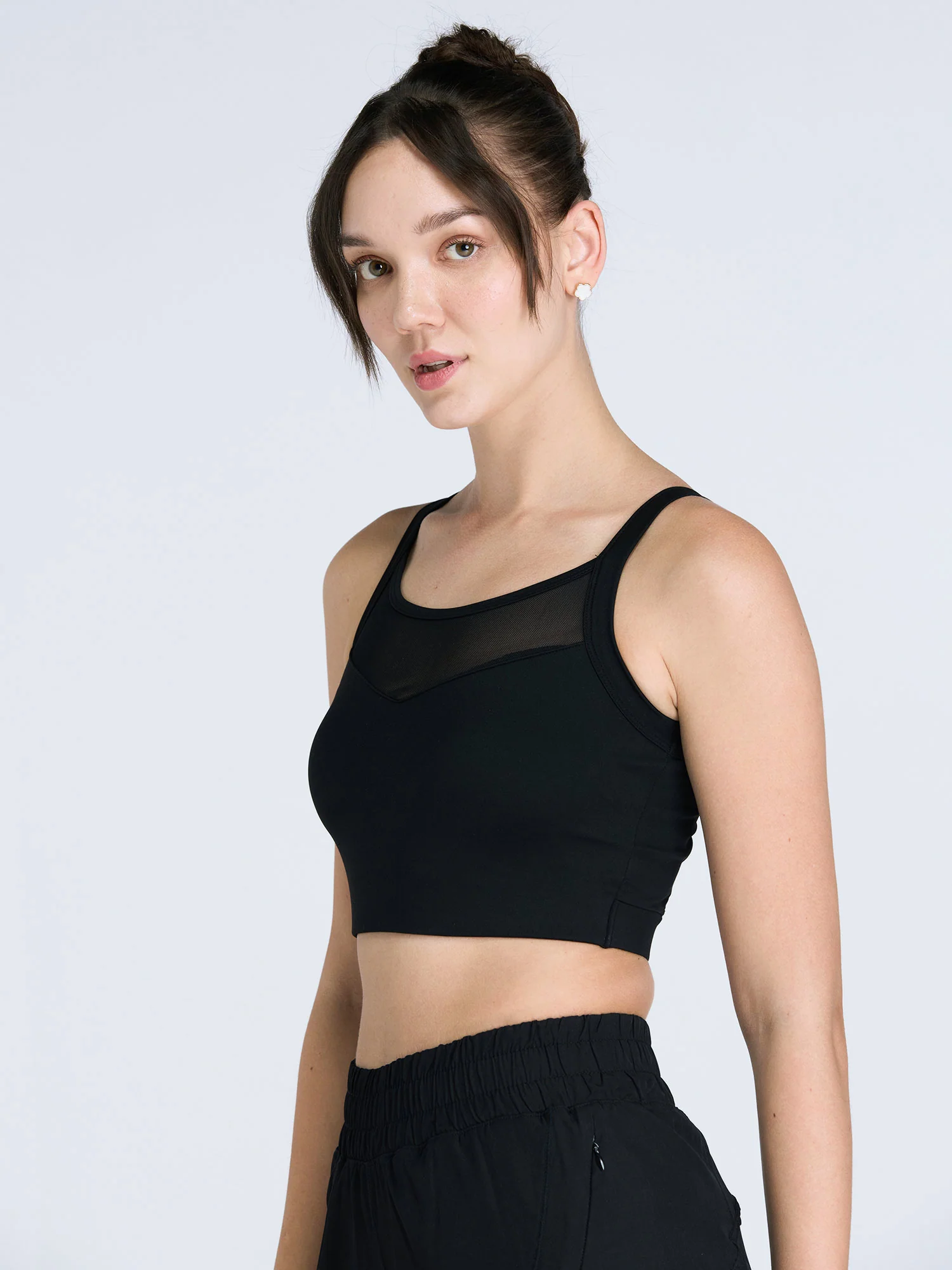 Black Hyper Mesh Sports Bra - Image 6