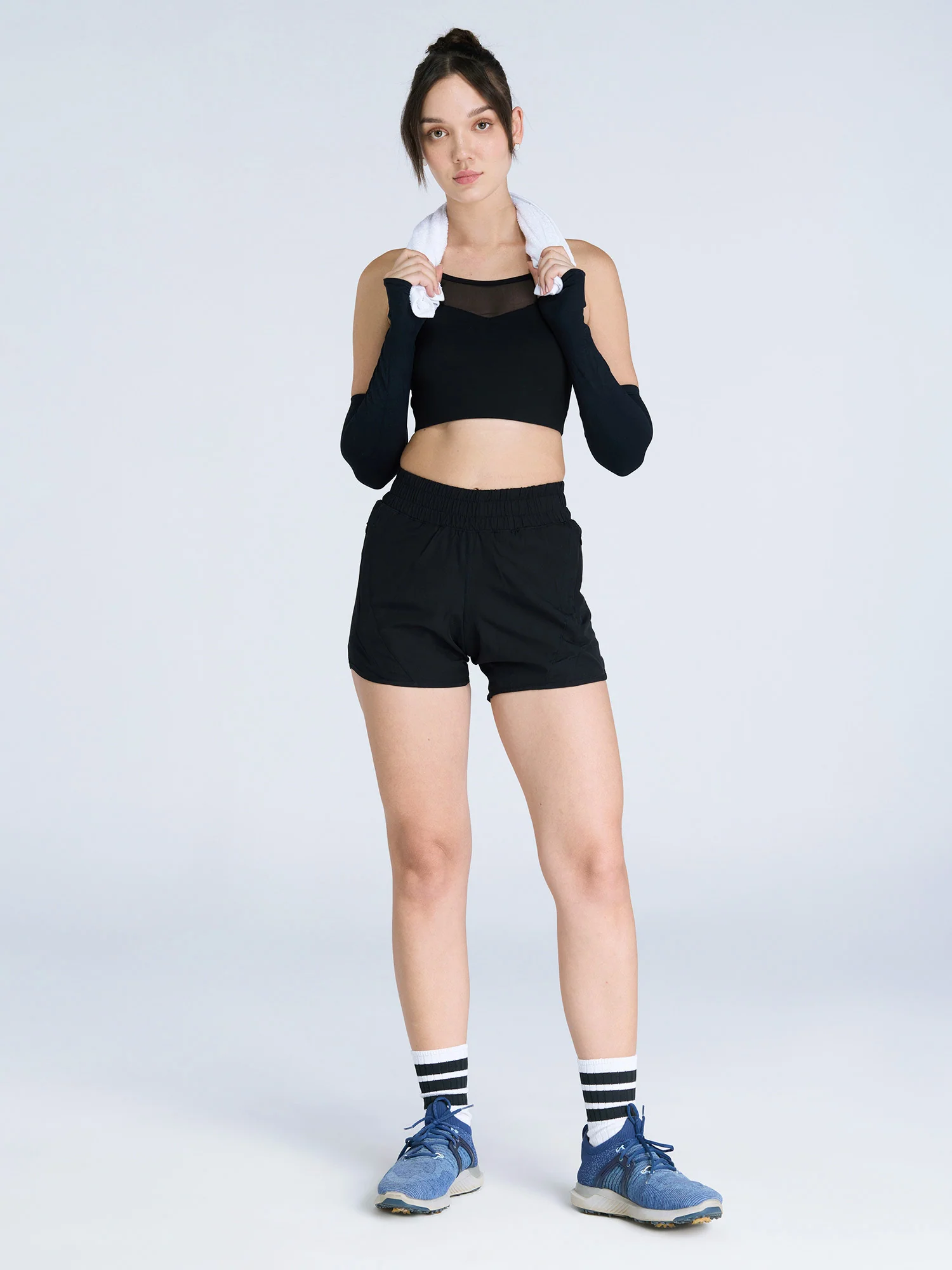 Black Hyper Mesh Sports Bra - Image 8