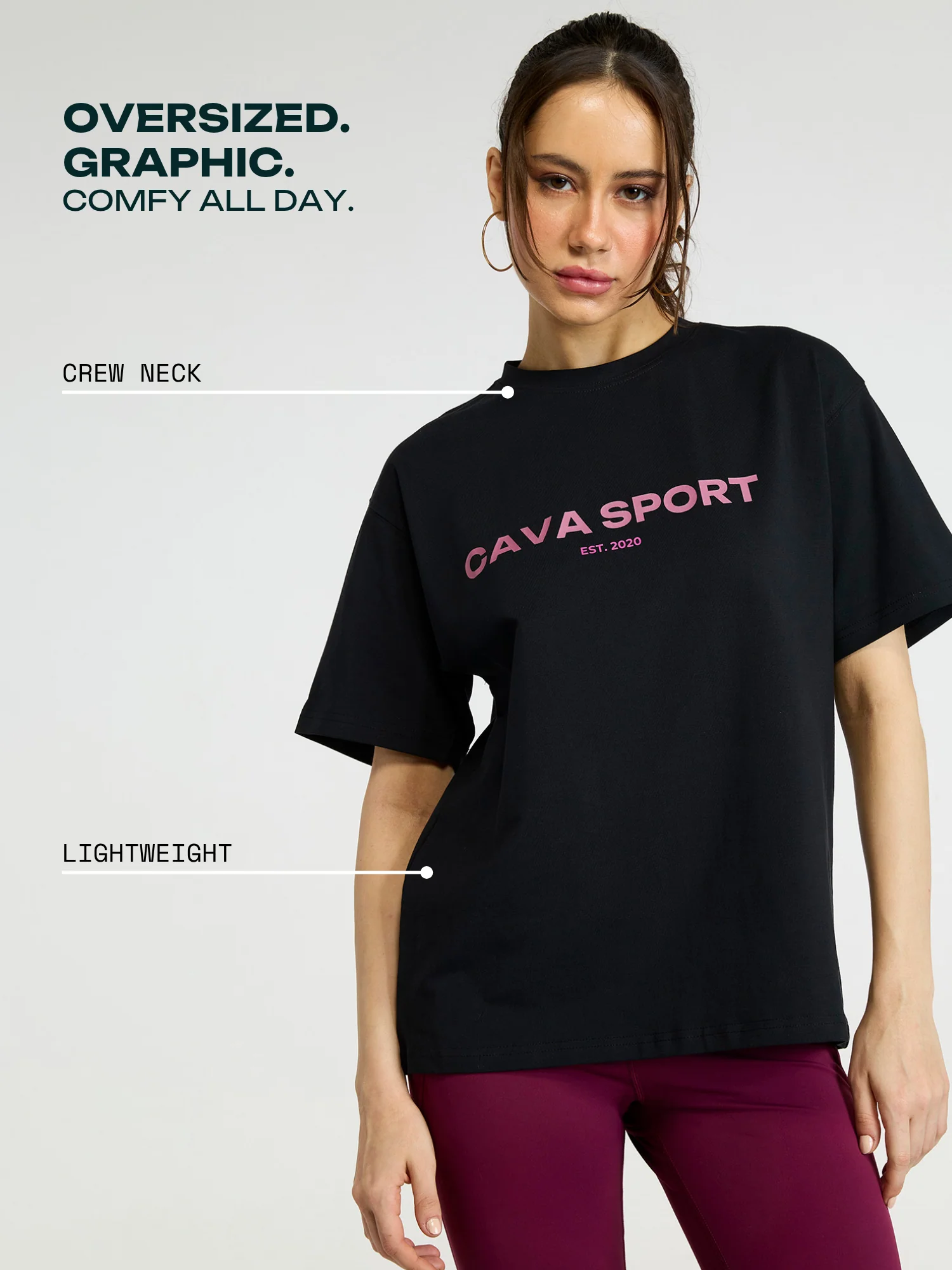 Black Love All Oversized Printed Tee - Women - Image 3