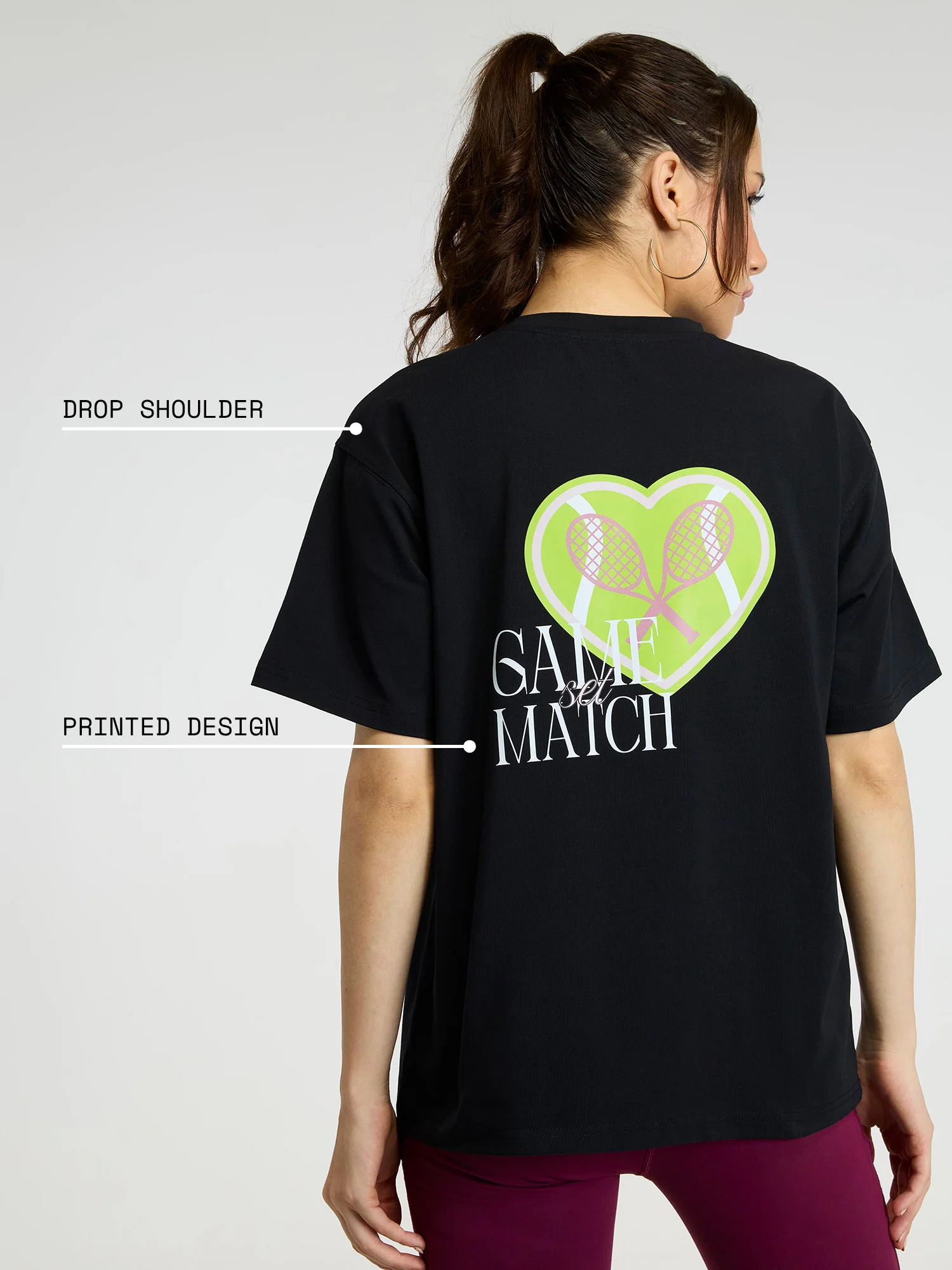 Black Love All Oversized Printed Tee - Women - Image 4