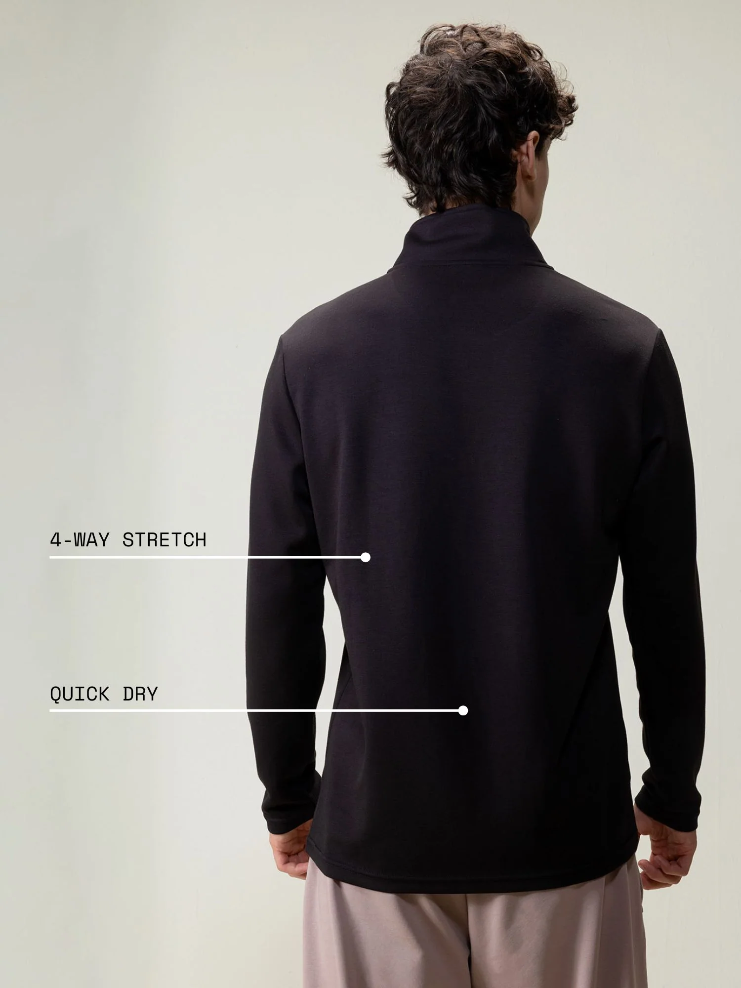 Black Modal Quarter Zip - Image 4