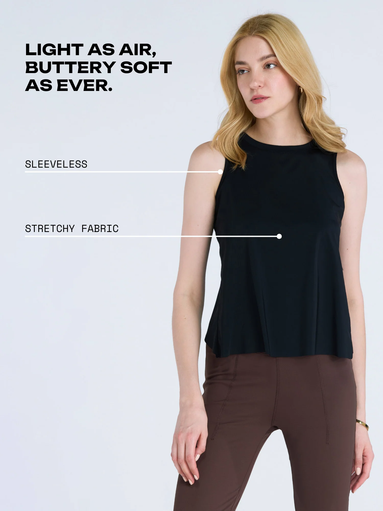 Black Overlap Tank - Image 3