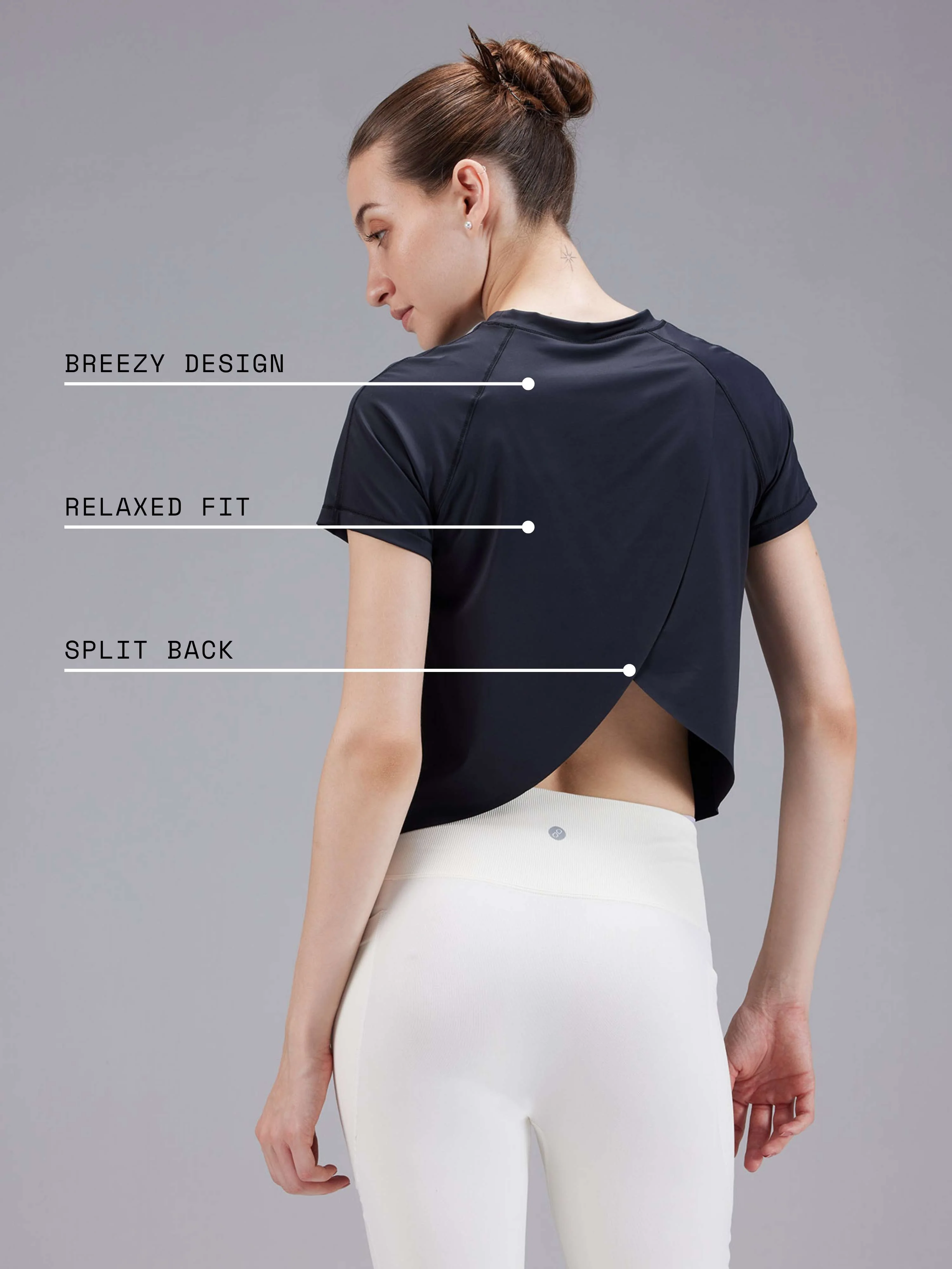 Black Overlap Tee - Image 4