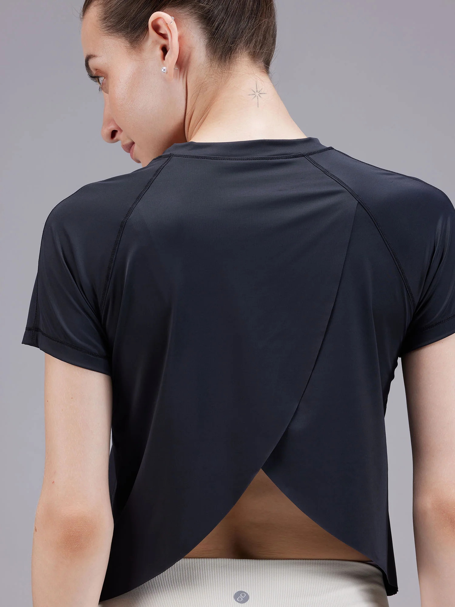 Black Overlap Tee - Image 7