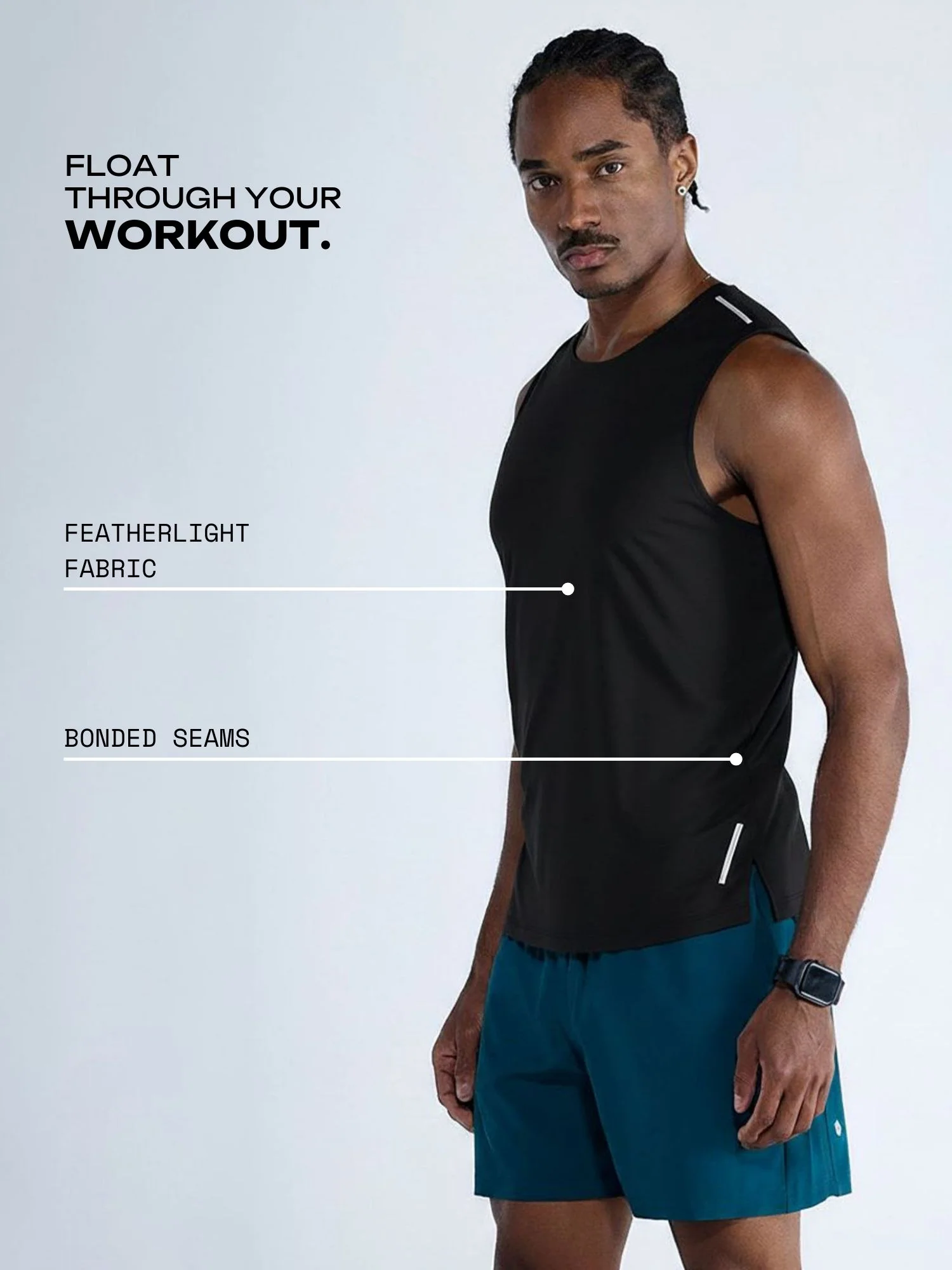Black Ozone Sleeveless Tank - Image 4
