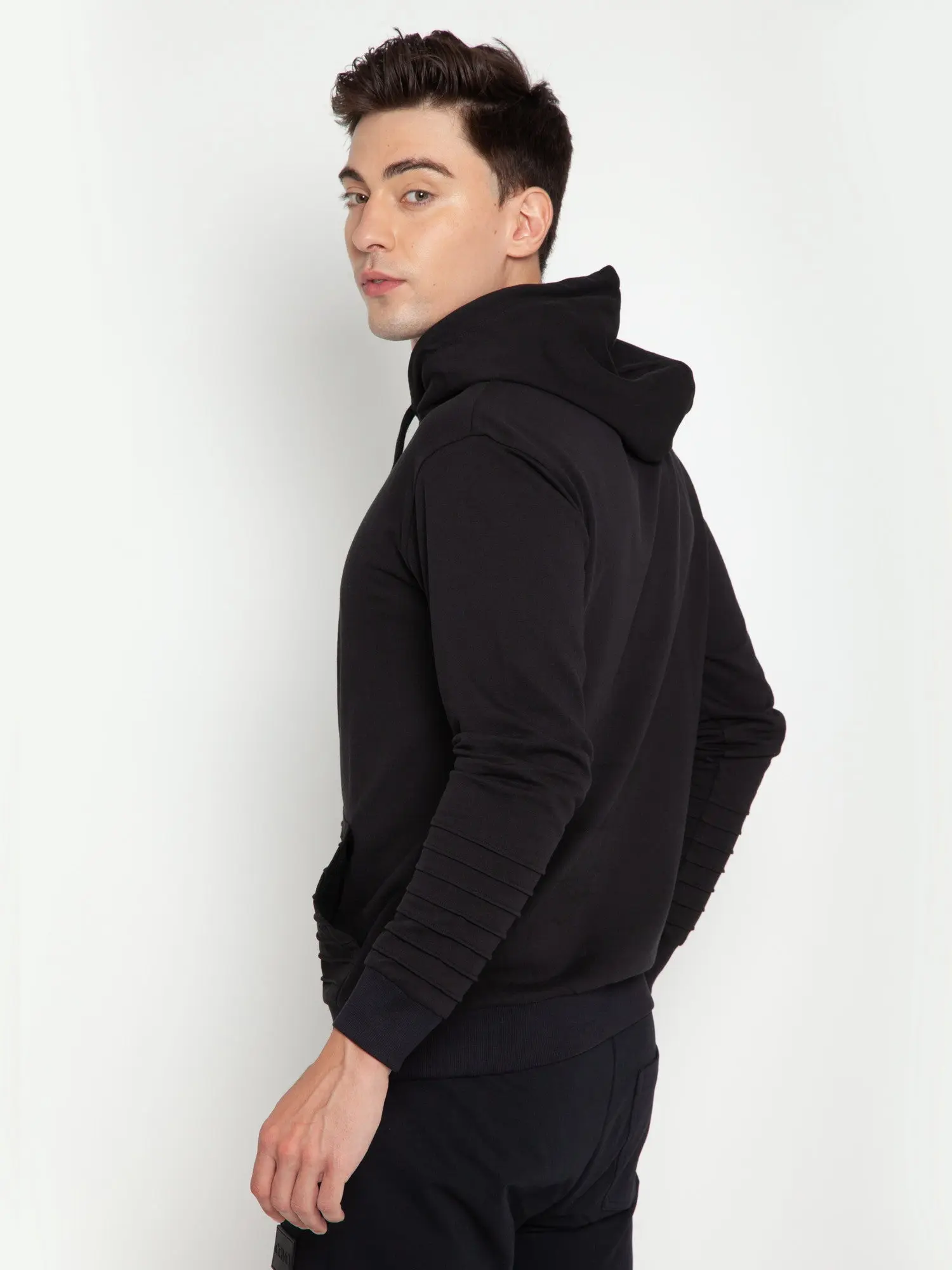 Black Pinstripe Hoodie - Image 3