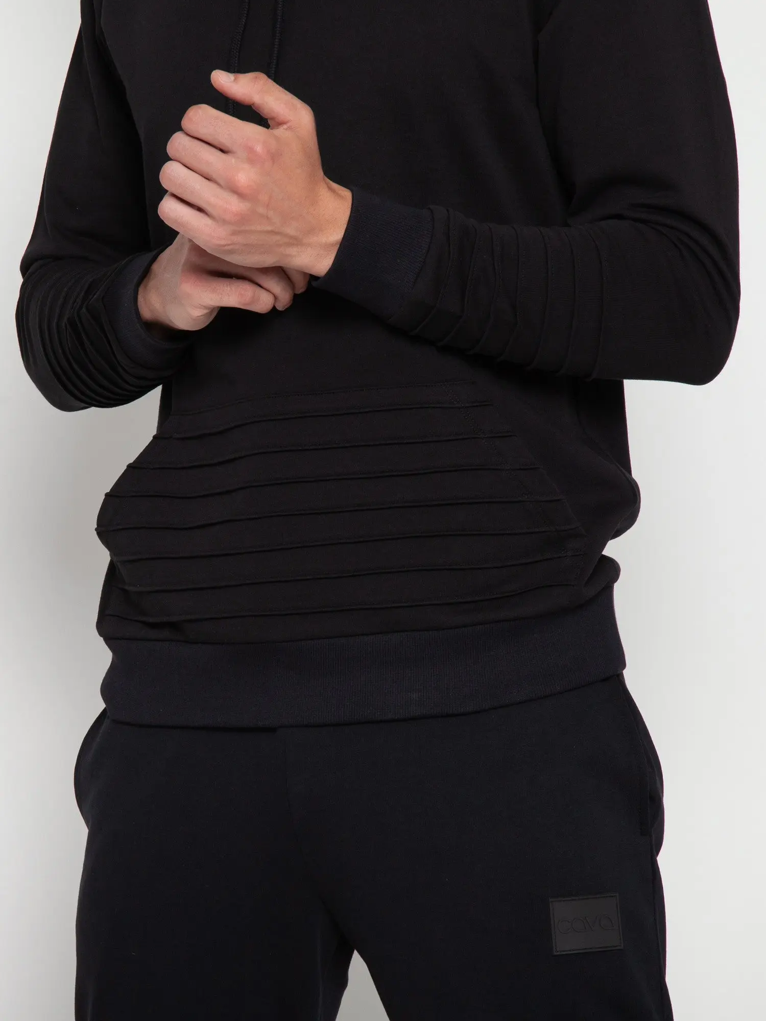 Black Pinstripe Hoodie - Image 4
