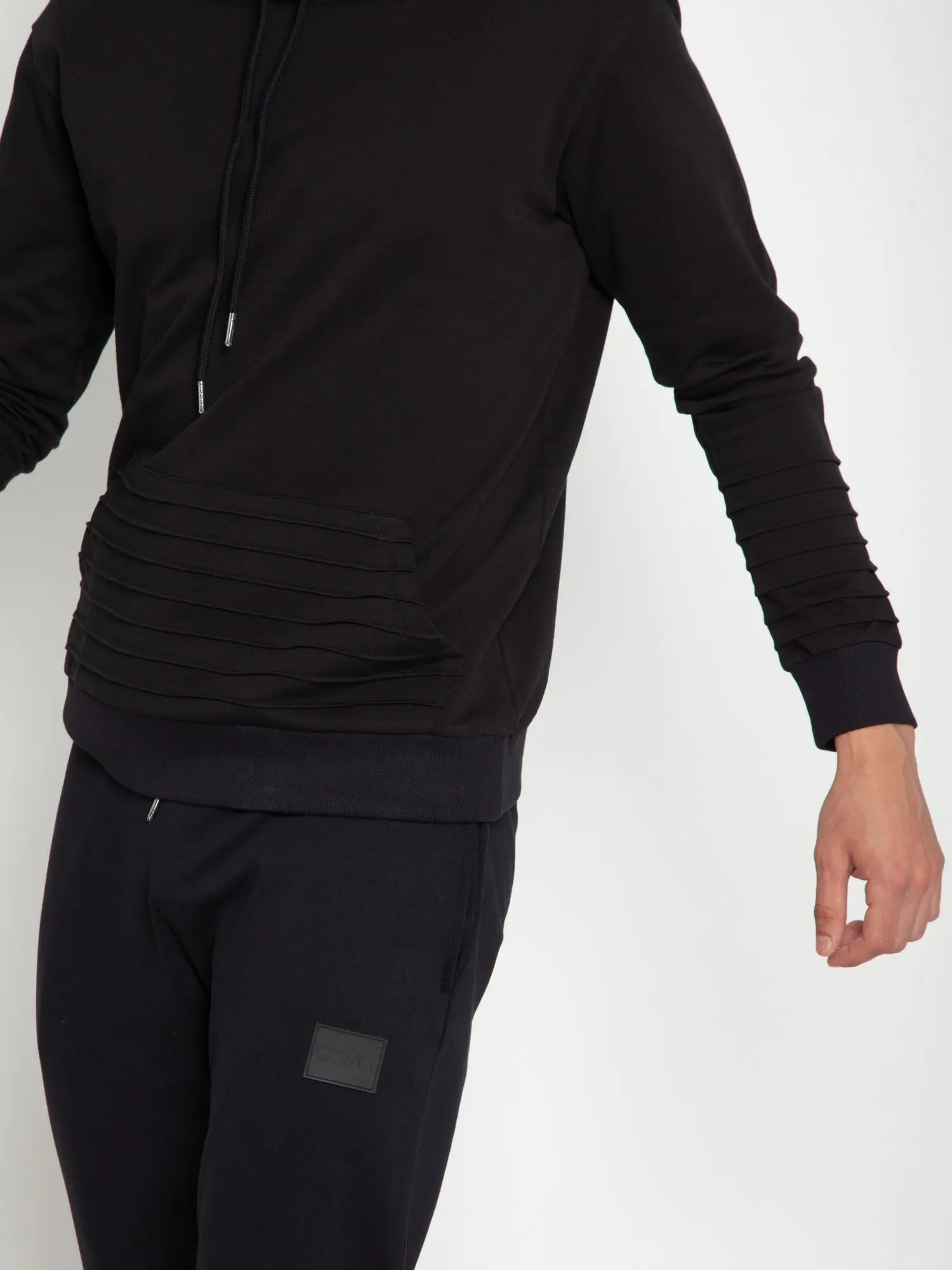 Black Pinstripe Hoodie - Image 5