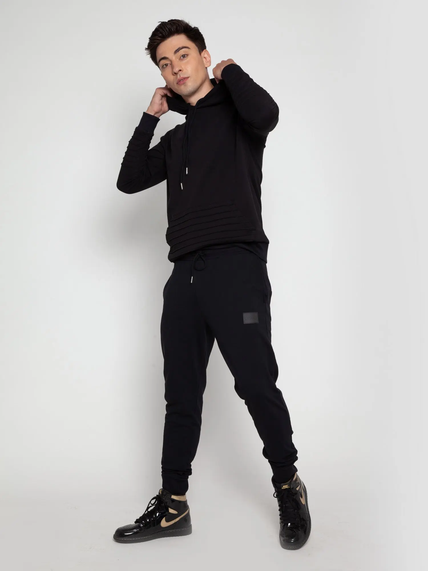 Black Pinstripe Hoodie - Image 6