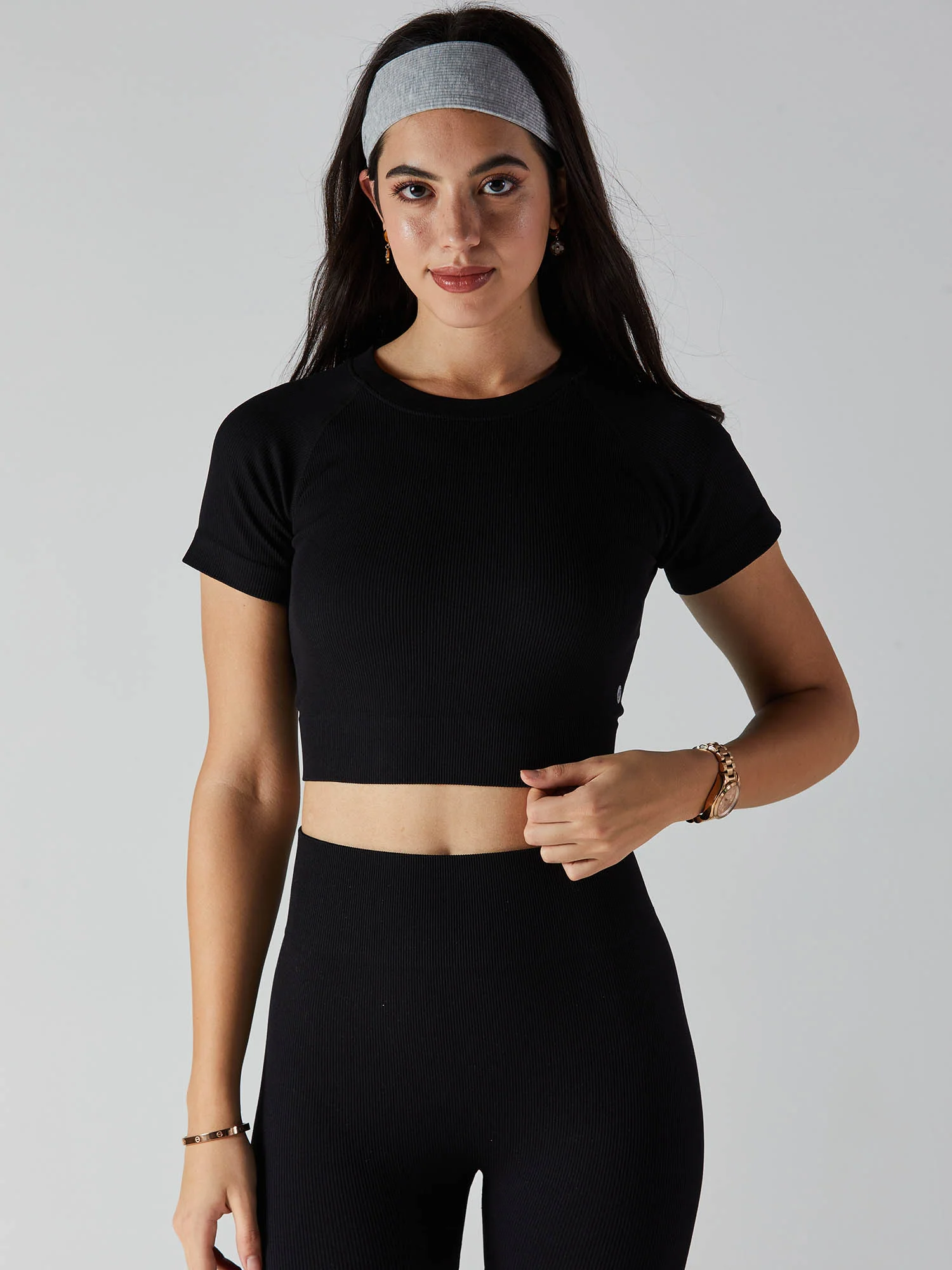 Black Pulse Cropped T-shirt - Image 3