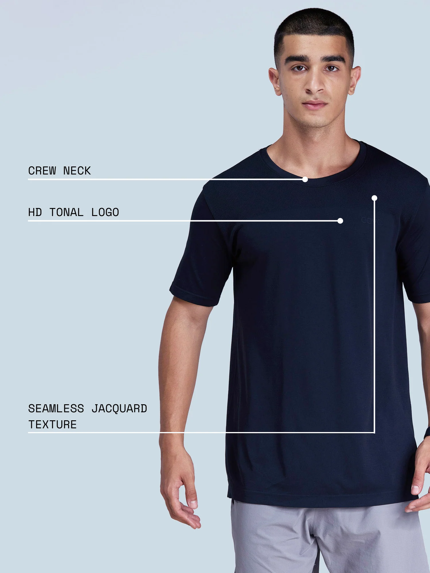 Black Pulse Seamless Tee - Image 4