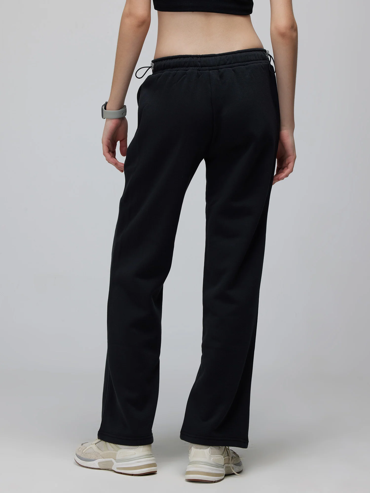 Black Relaxed Wide Leg Pants - Image 6