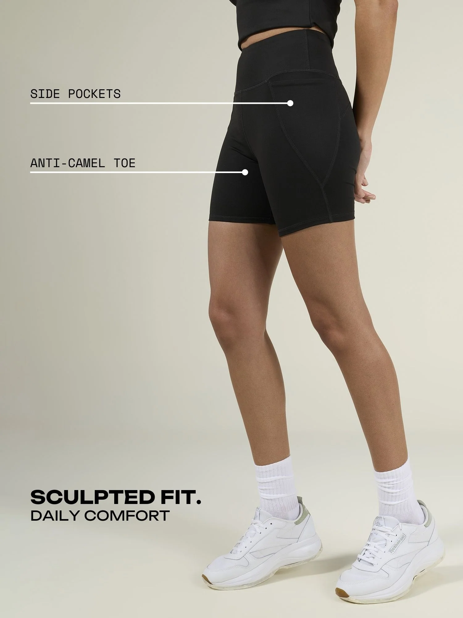 Black Sculpt Booty Shorts - Image 3