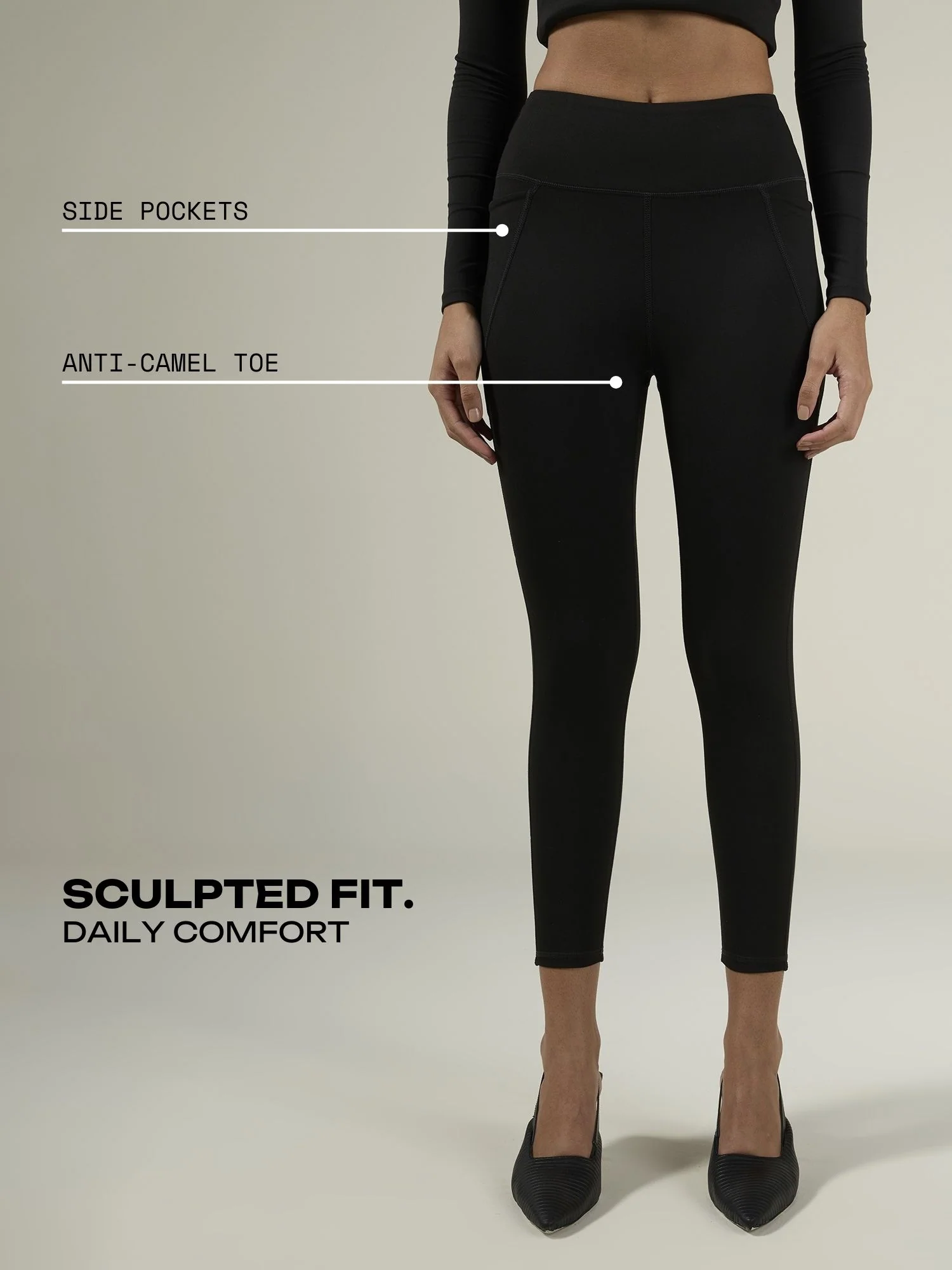 Black Sculpt Core Leggings - Image 3
