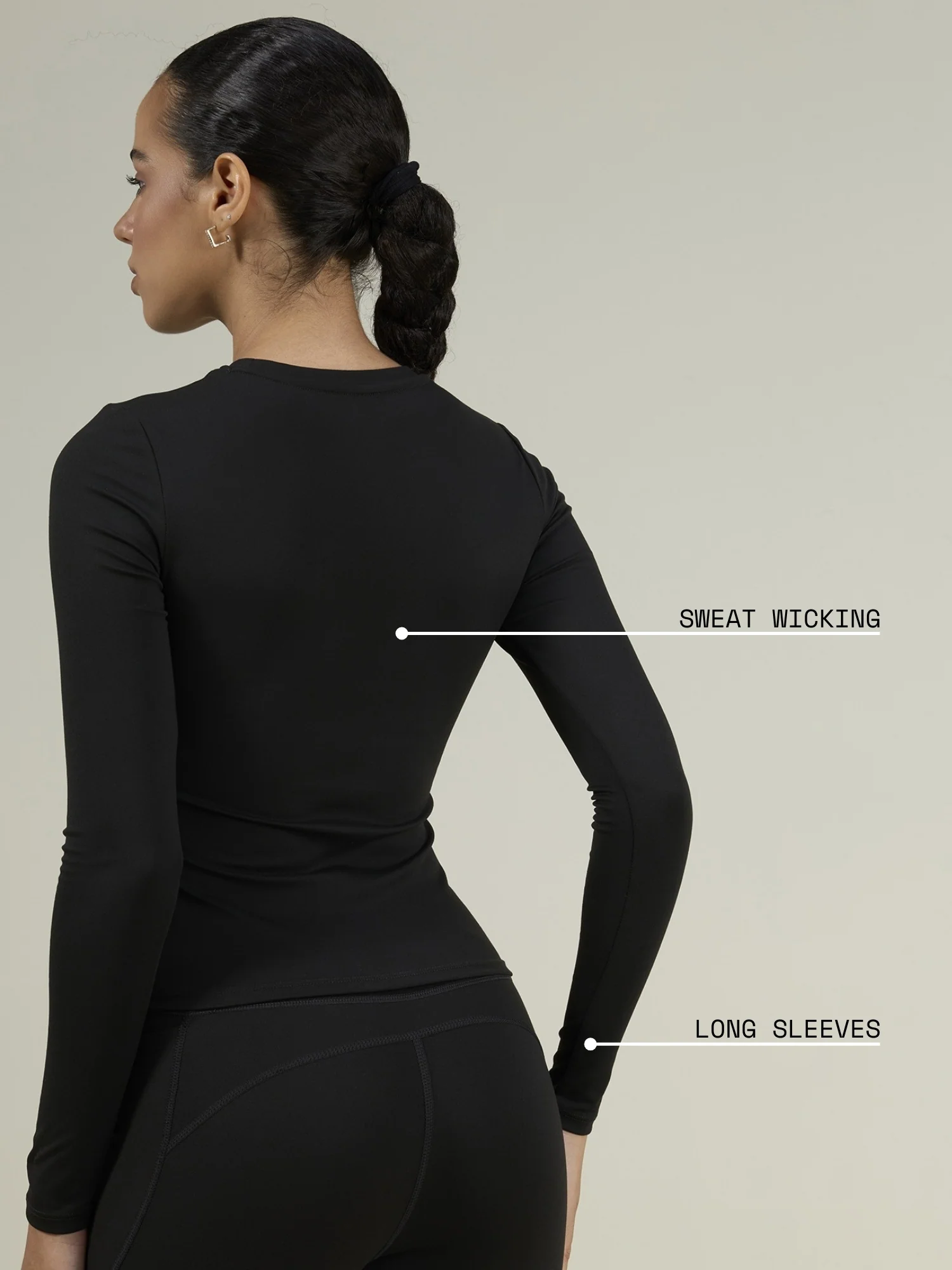 Black Sculpt Crew Top - Image 4