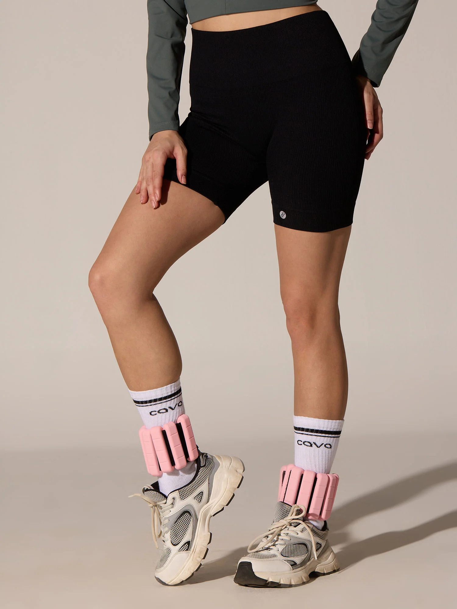 Black Seamless Booty Shorts - Image 3