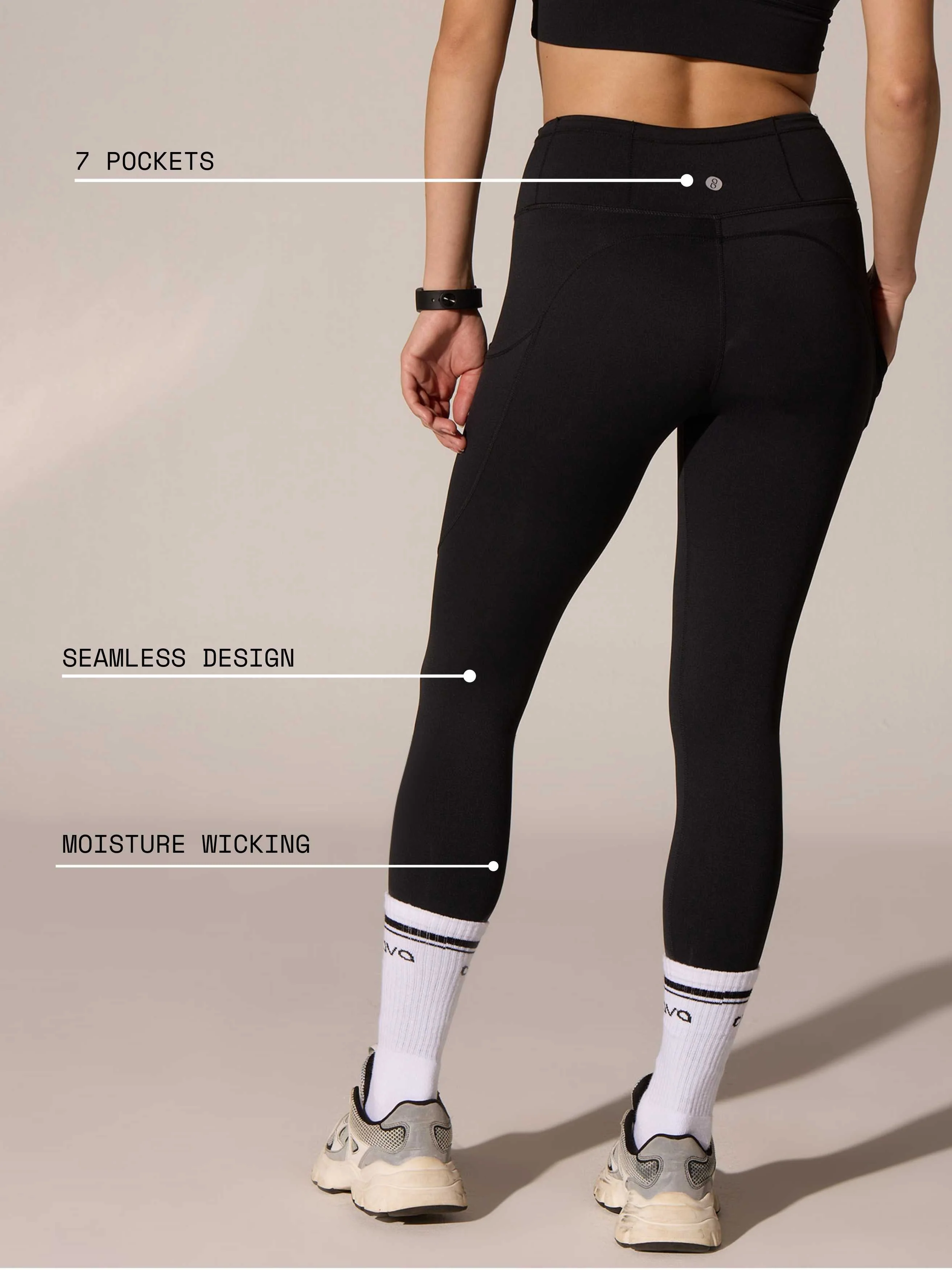 Black Septa Pocket Leggings - Image 5