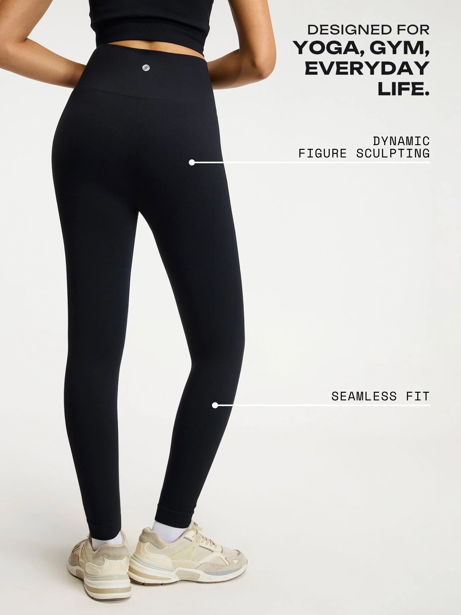 Black Sky-Rise Leggings - Image 3