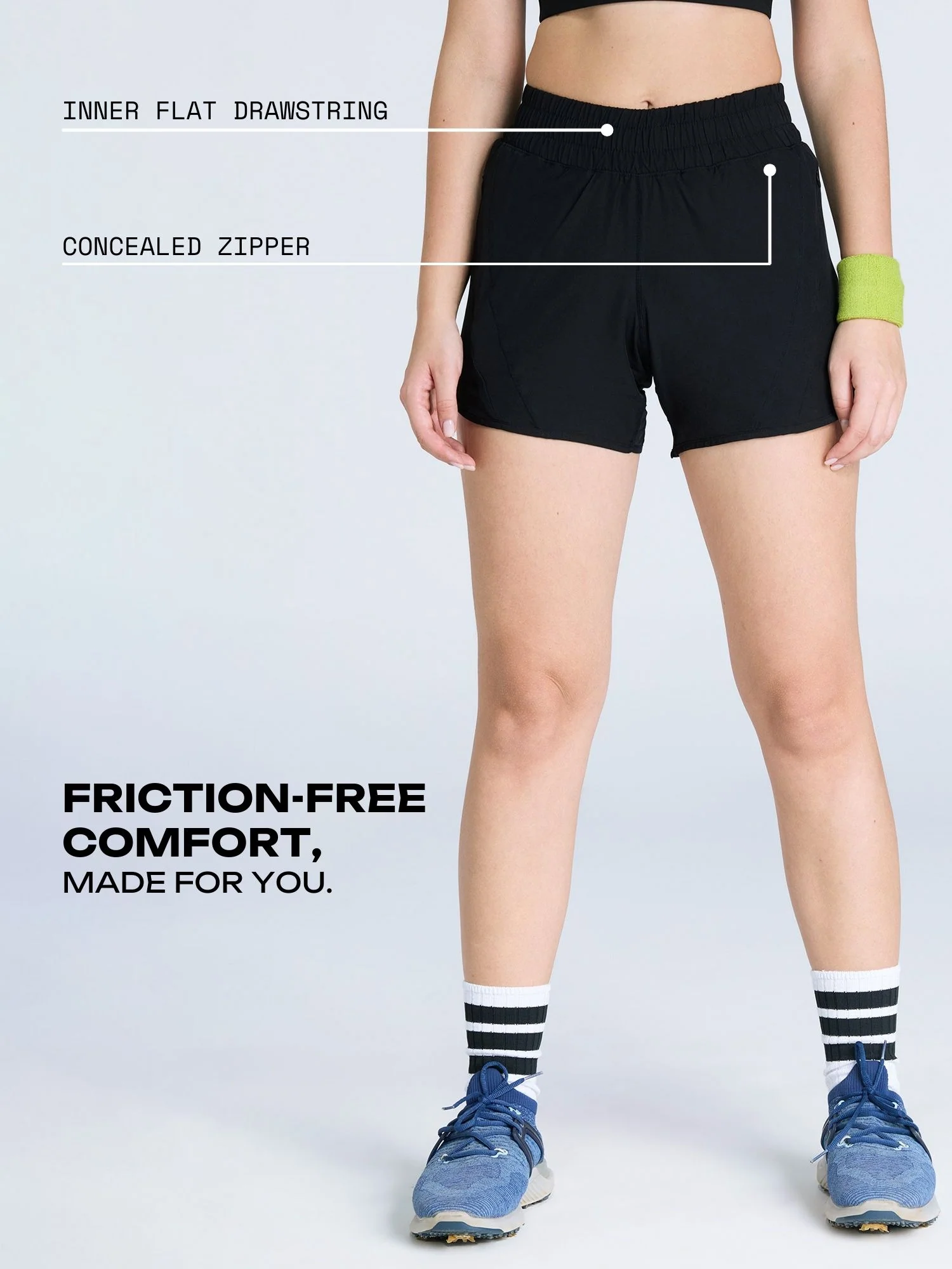 Black Sprint Shorts - Lined - Image 3
