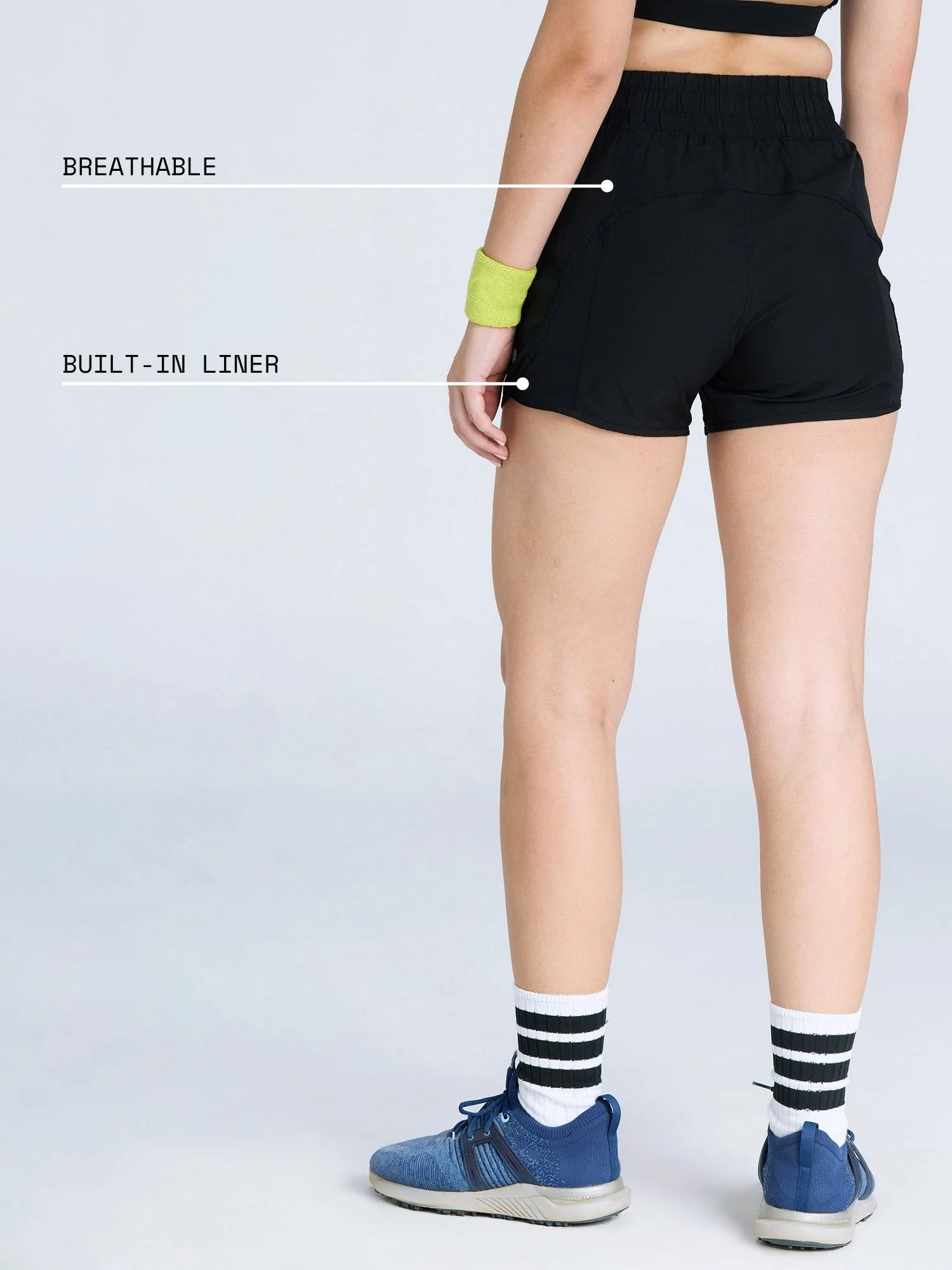 Black Sprint Shorts - Lined - Image 4