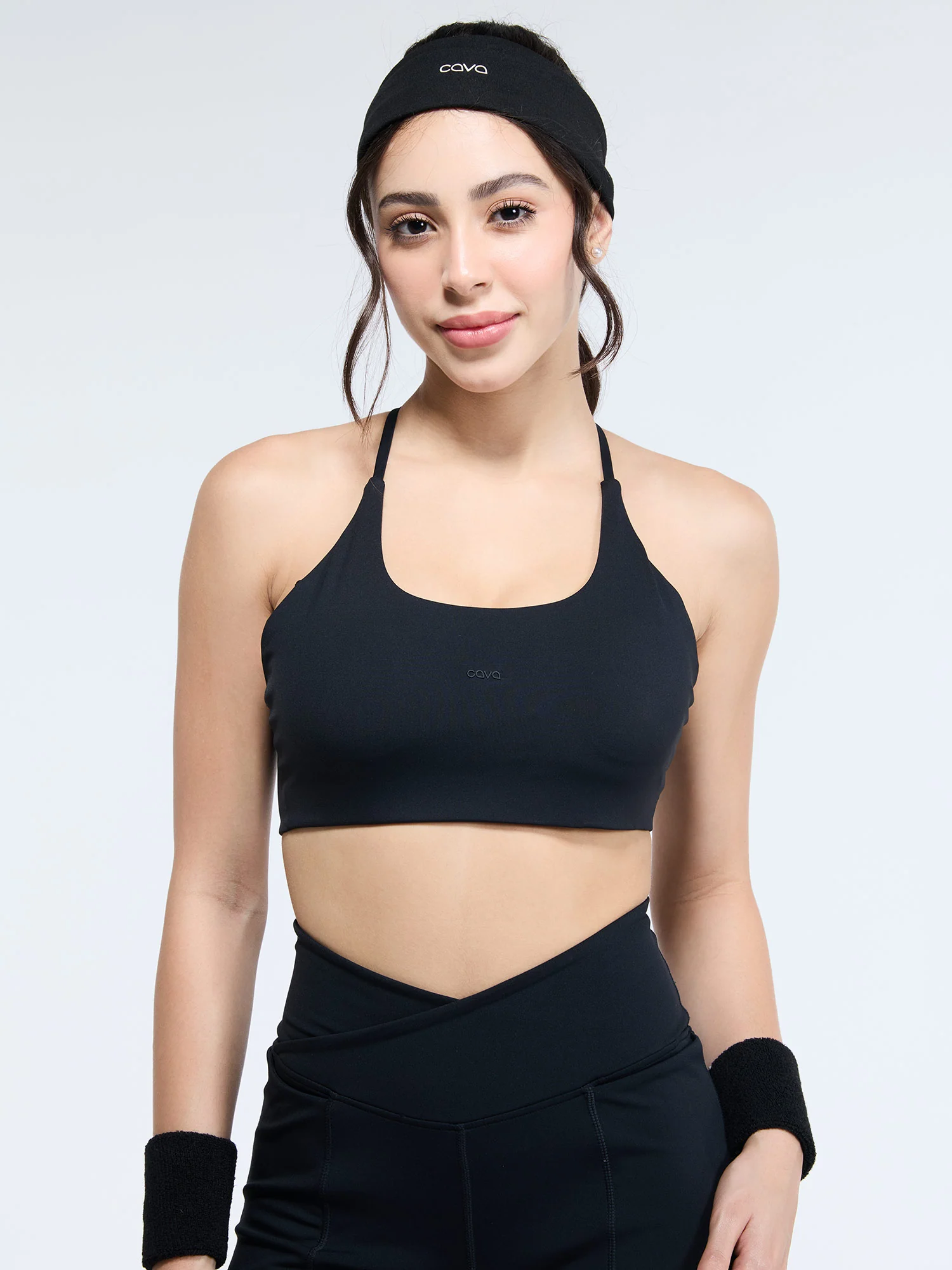Black Strap Back Sports Bra - Image 6
