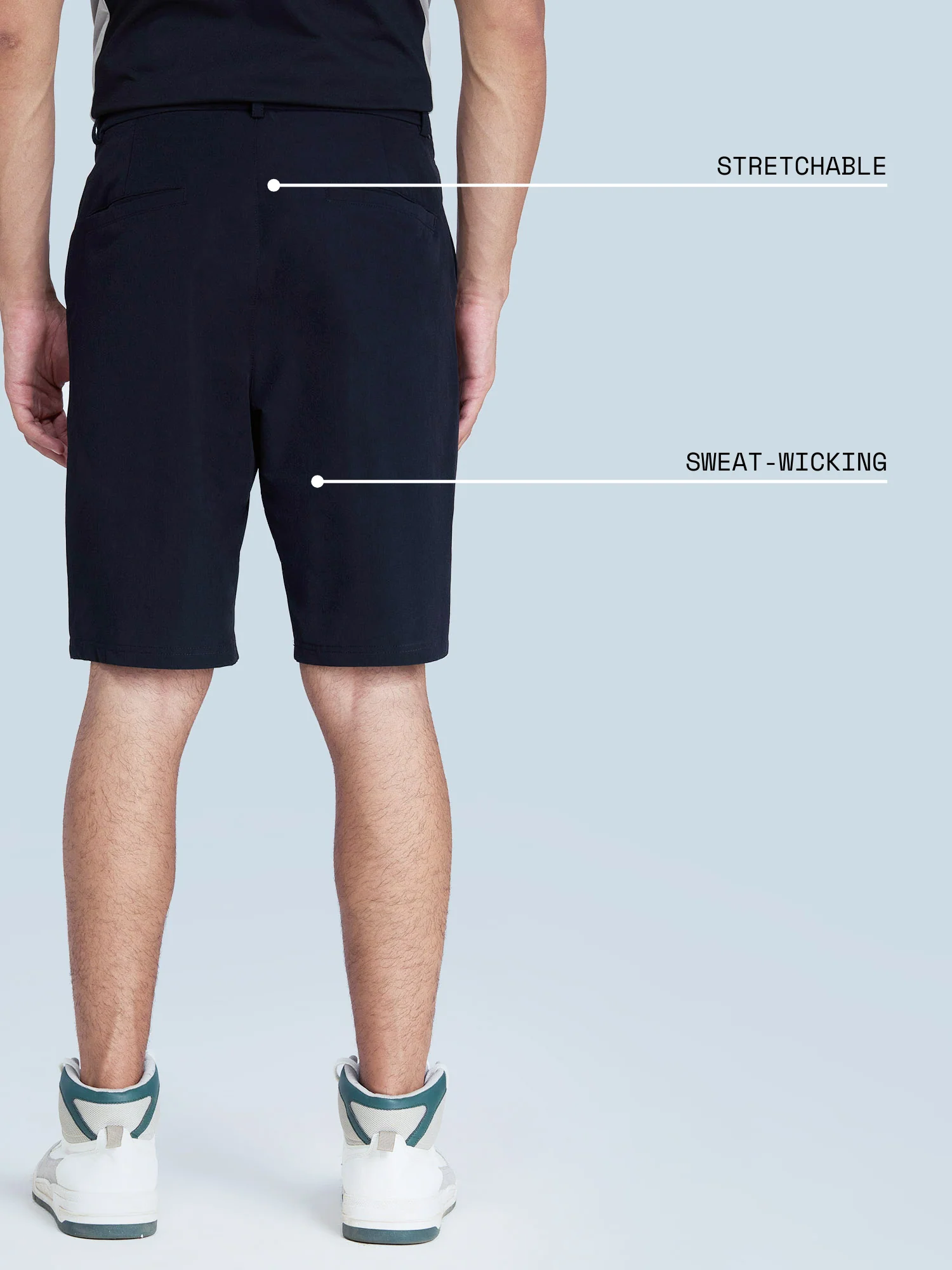 Black Stride Golf Shorts - Image 4