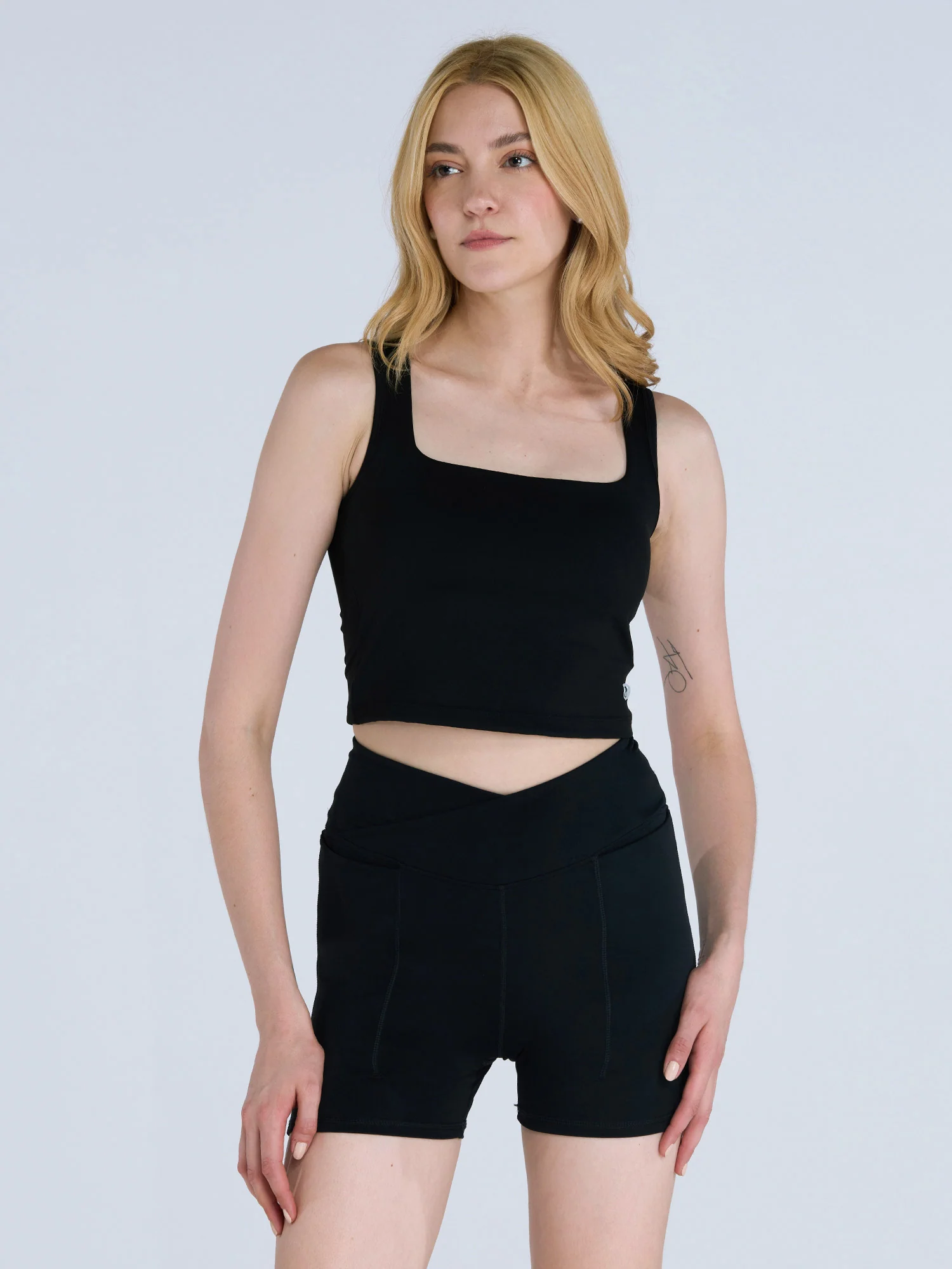 Black Striped Back Crop Tank - Image 7