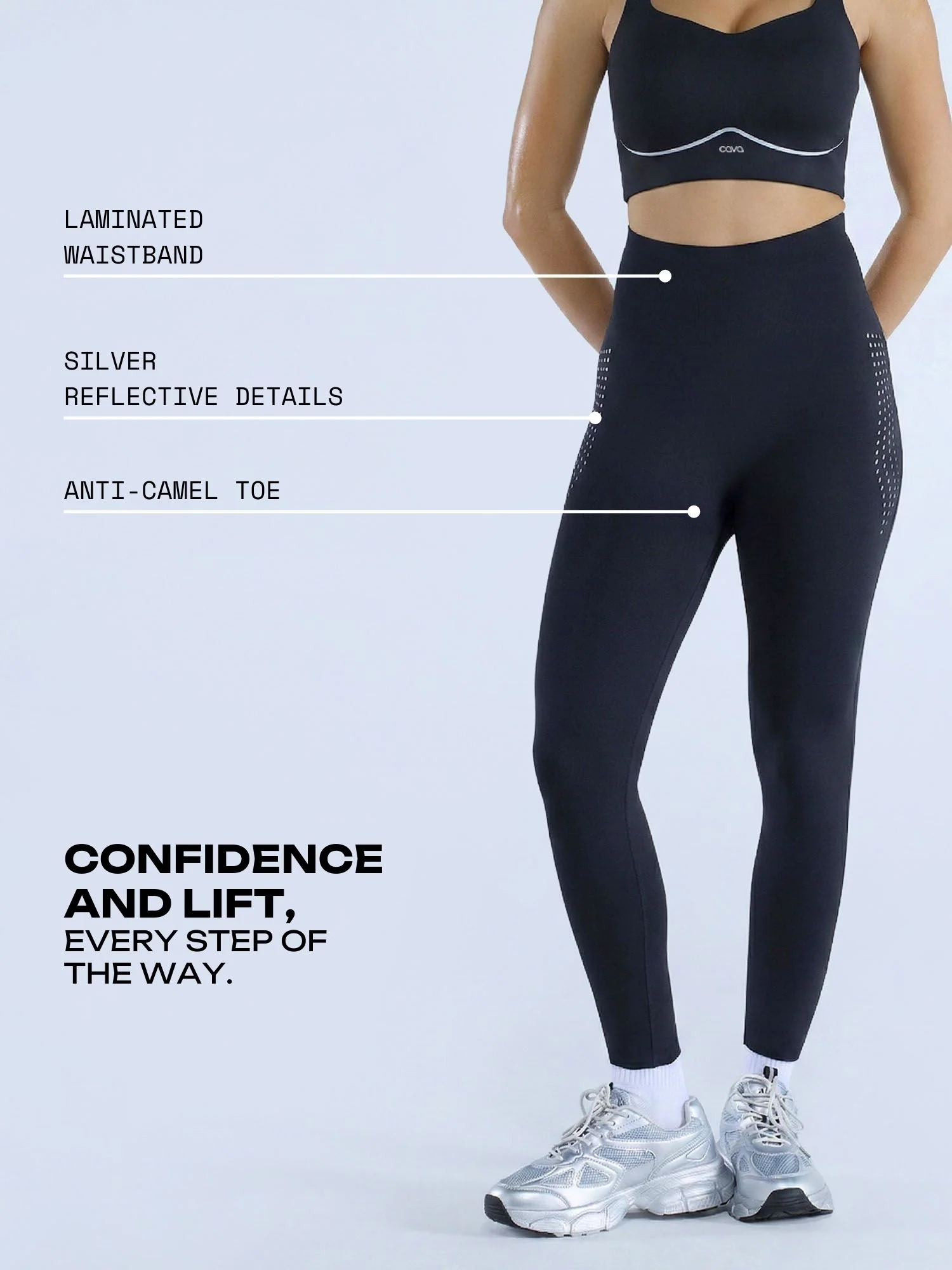 Black Studio Compression Leggings - Image 3