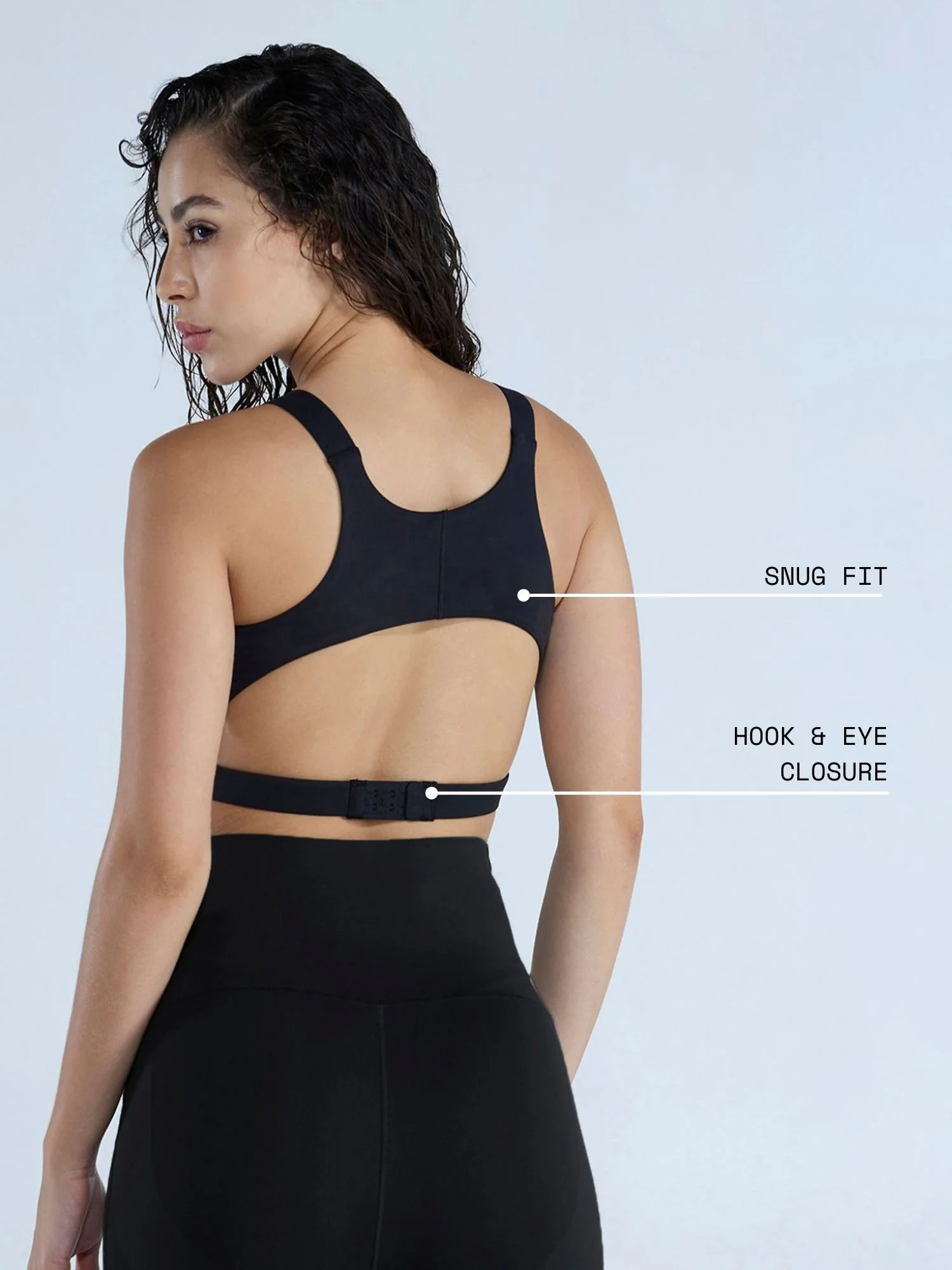 Black Studio Compression Sports Bra - Image 4