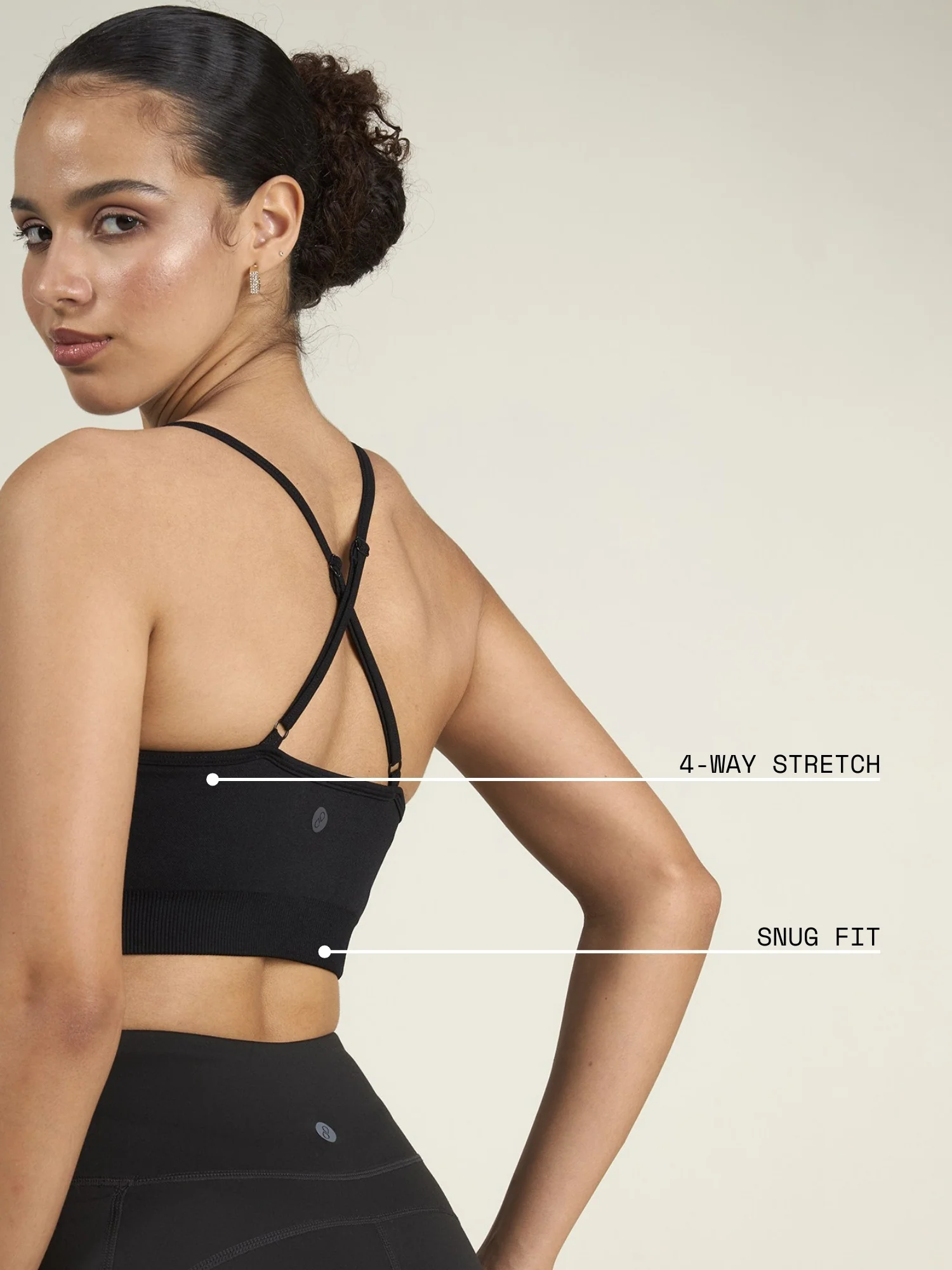 Black Super Stretch Bralette - Image 4