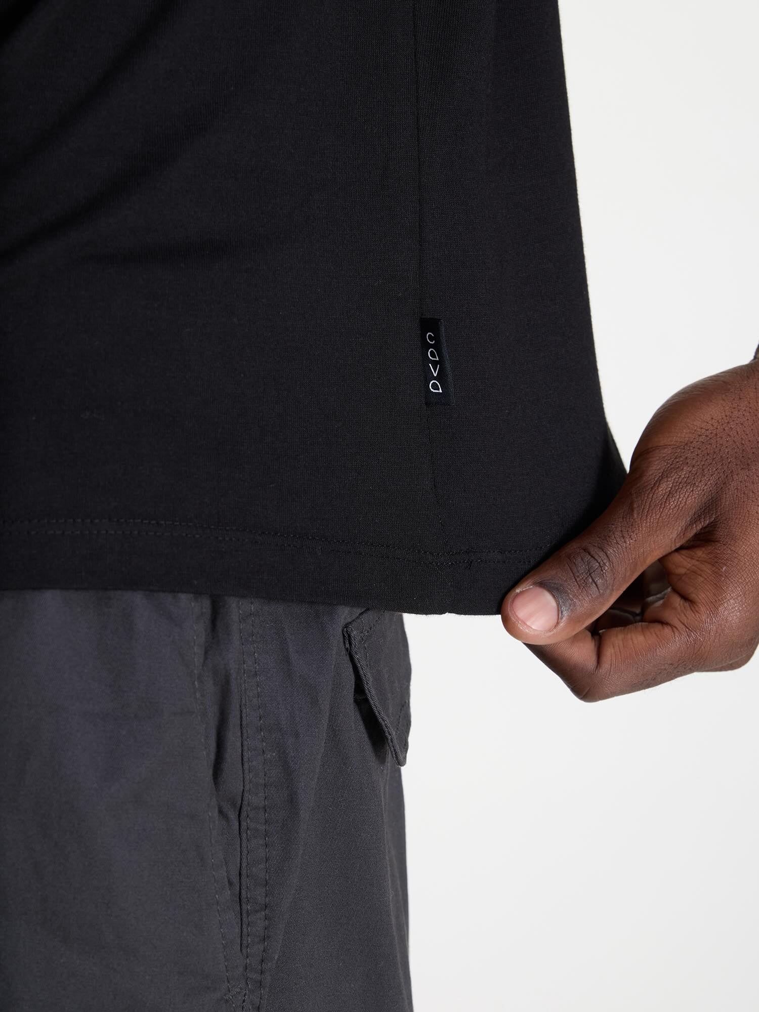 Black Supima Crew Neck T-shirt - Relaxed Fit - Image 7