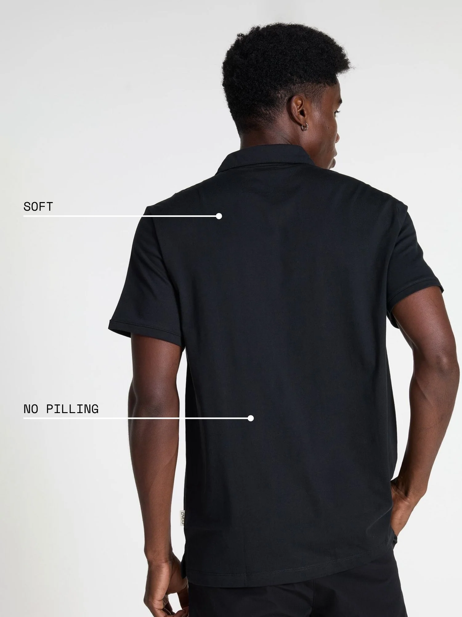 Black Supima Polo T-shirt - Regular Fit - Image 4