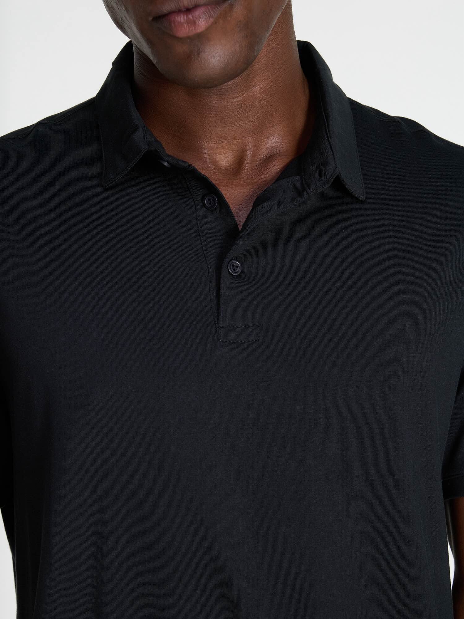 Black Supima Polo T-shirt - Regular Fit - Image 7