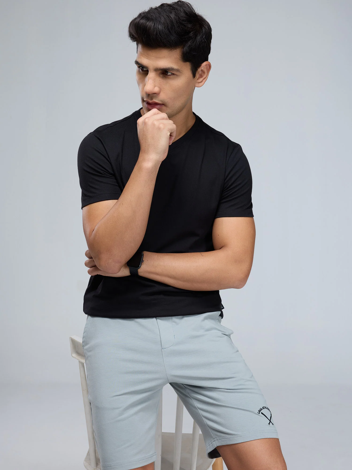 Black Supima V Neck T-shirt - Regular Fit - Image 8