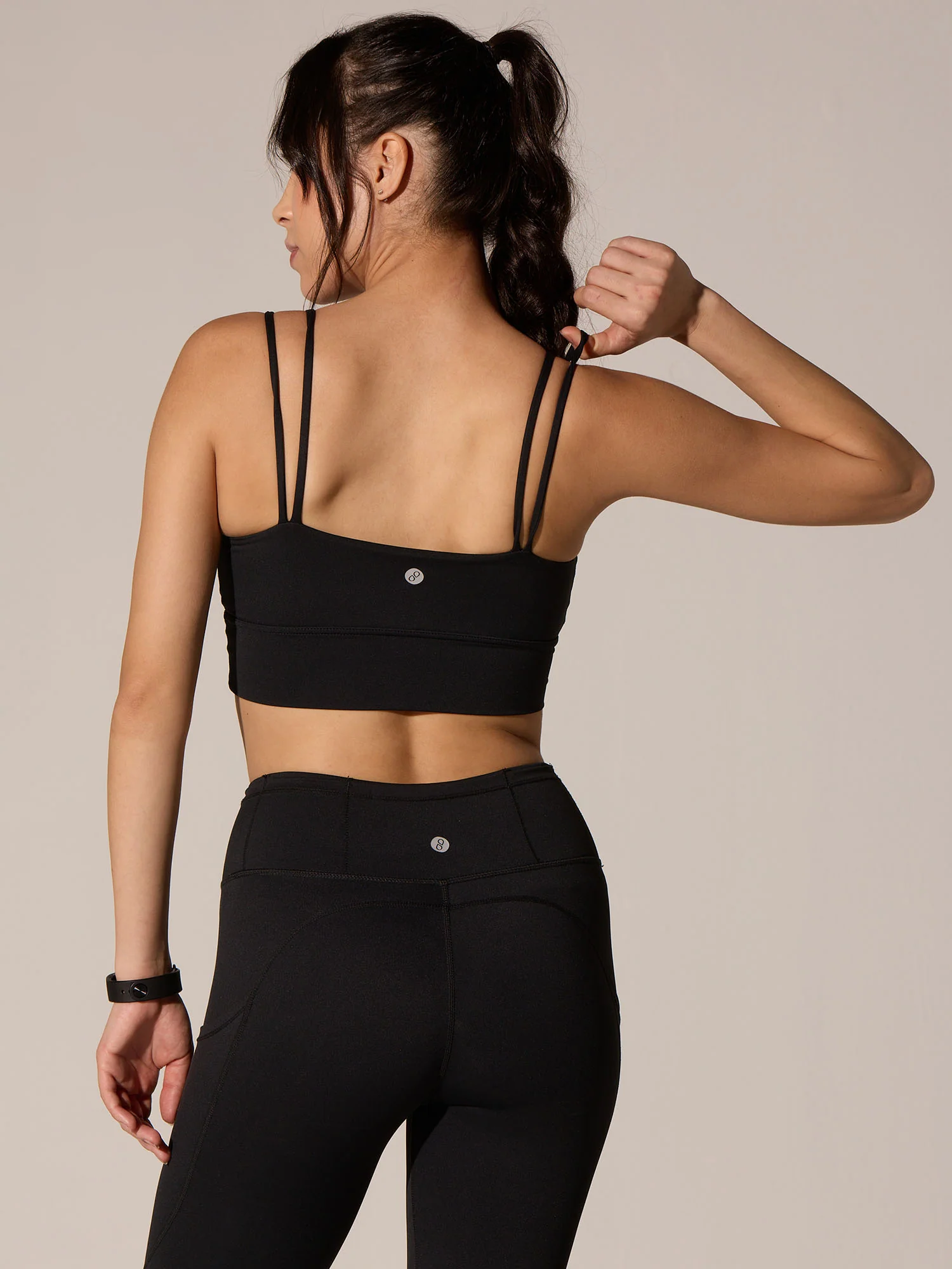 Black Twin Strap Sports Bra - Image 7