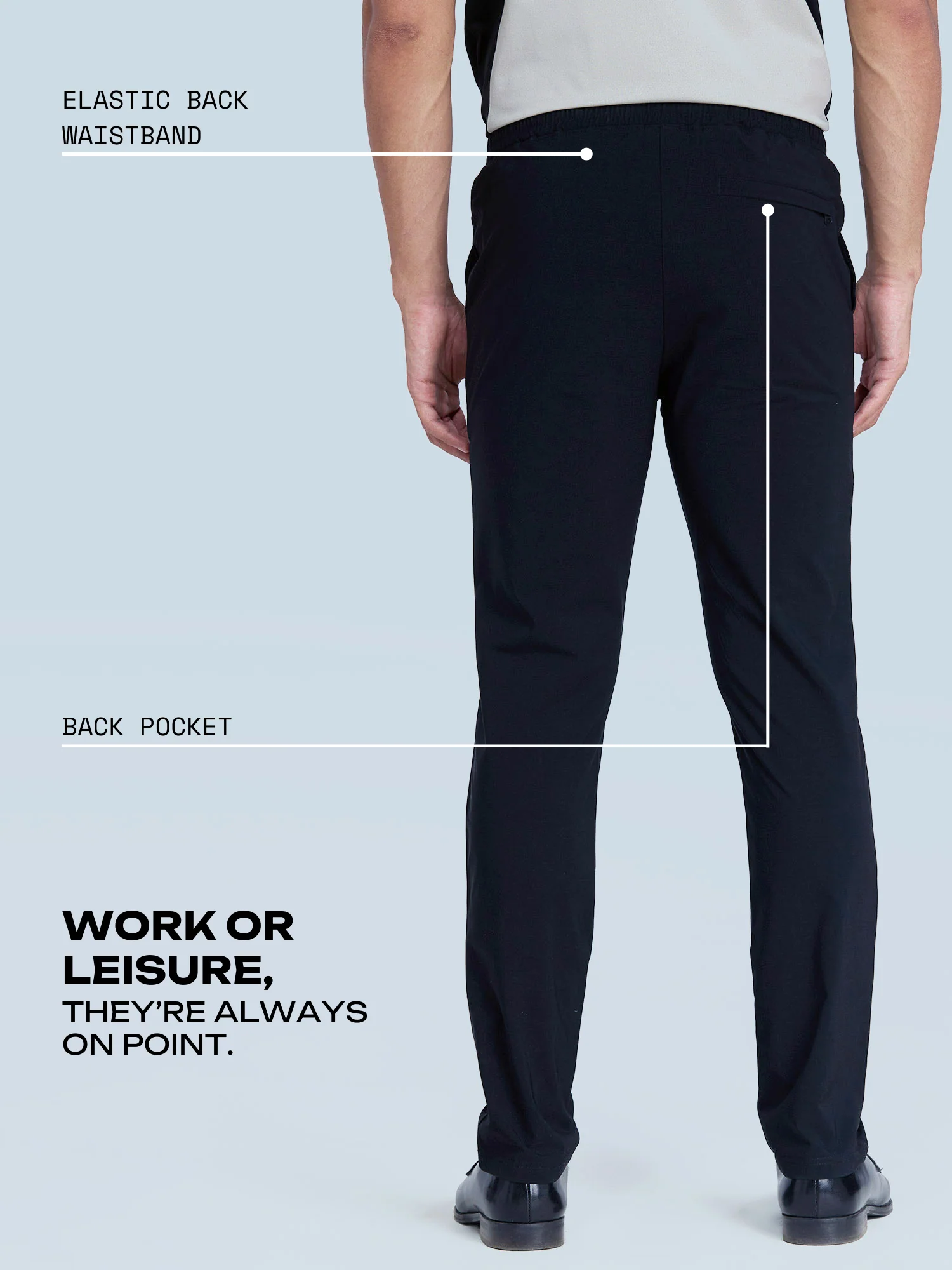 Black Workleisure Pants - Image 3
