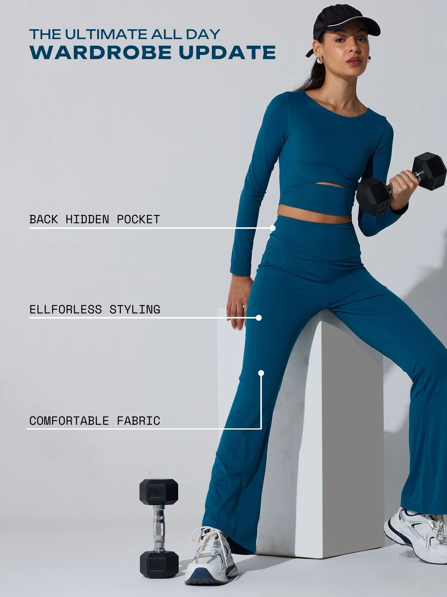 Blue All-Day Flex Flare Pants - Image 3