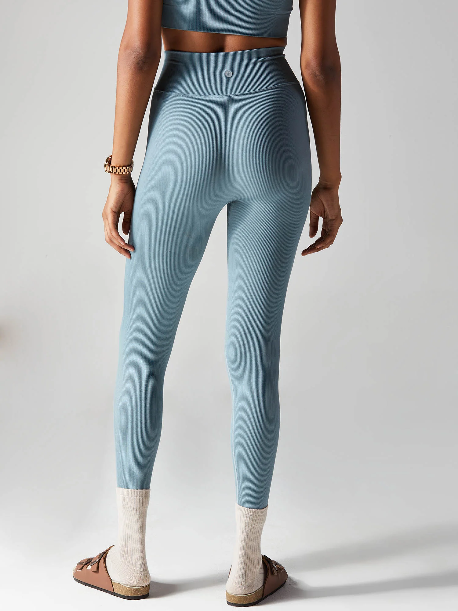 Blue-grey Aspire V-Waist Leggings - Image 3