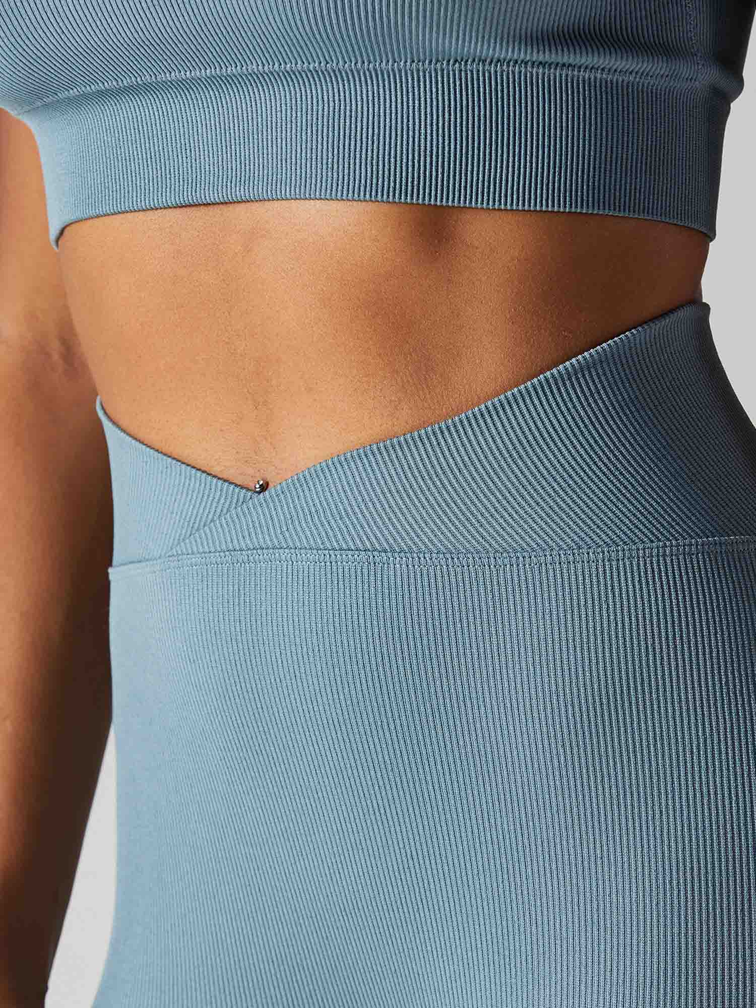 Blue-grey Aspire V-Waist Leggings - Image 8