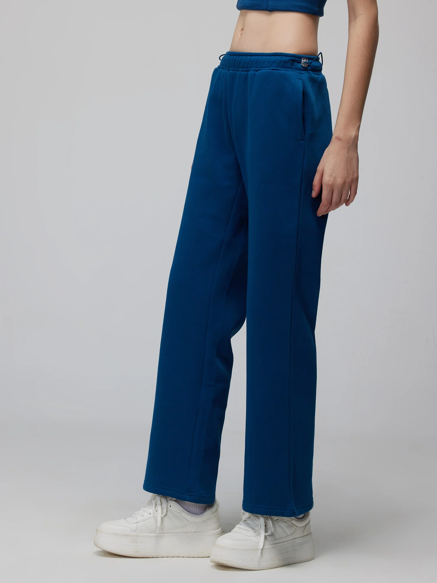 Blue Relaxed Wide Leg Pants - Image 3