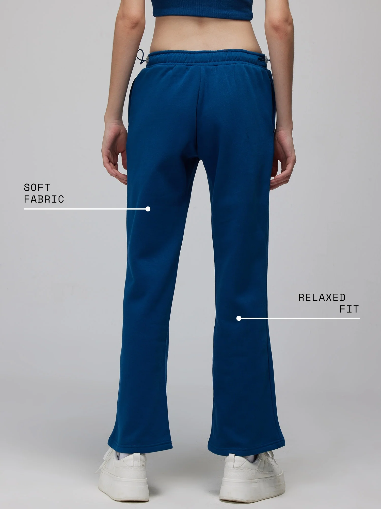 Blue Relaxed Wide Leg Pants - Image 5