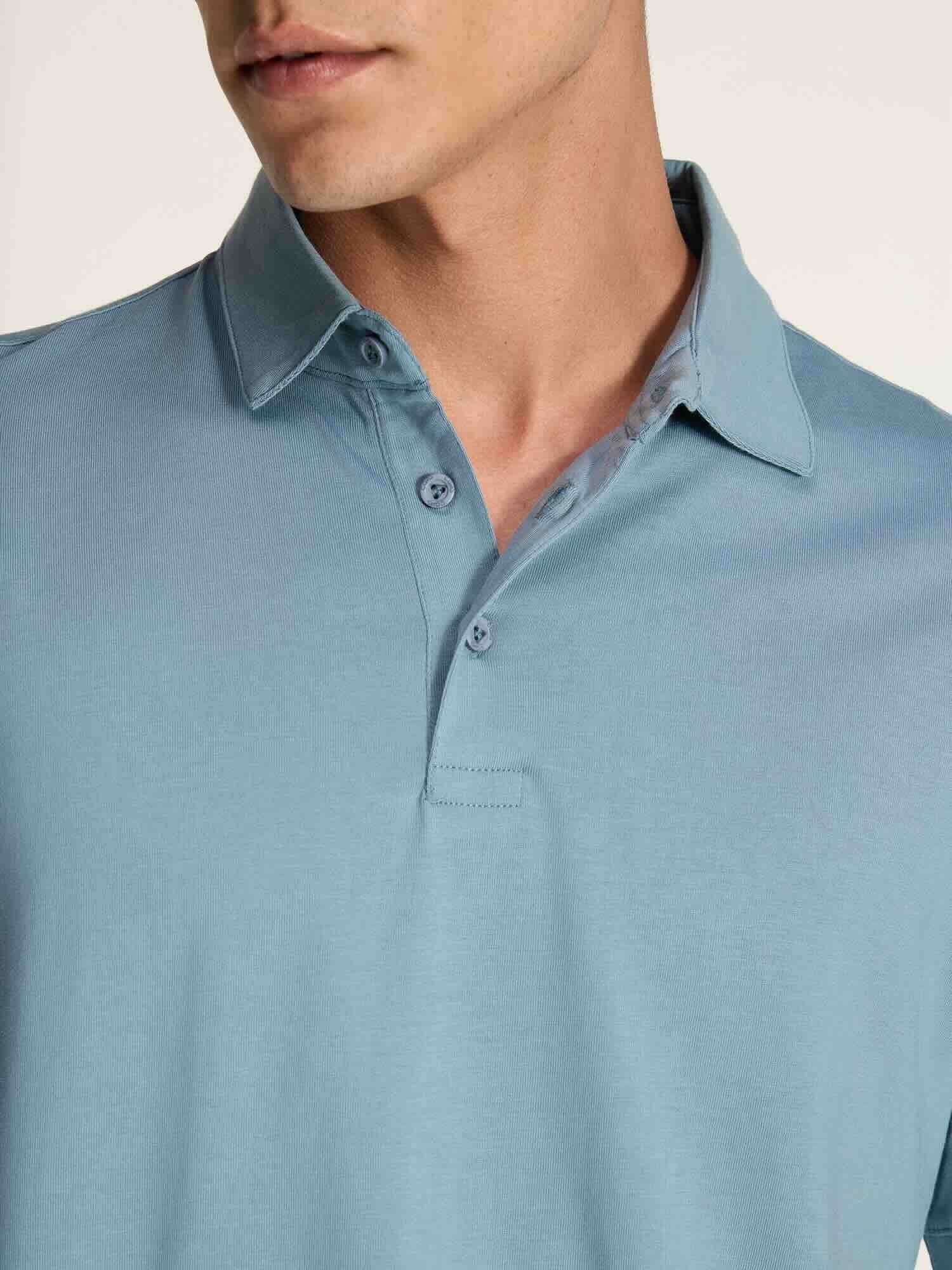 Blue Supima Polo T-Shirt - Regular Fit - Image 6